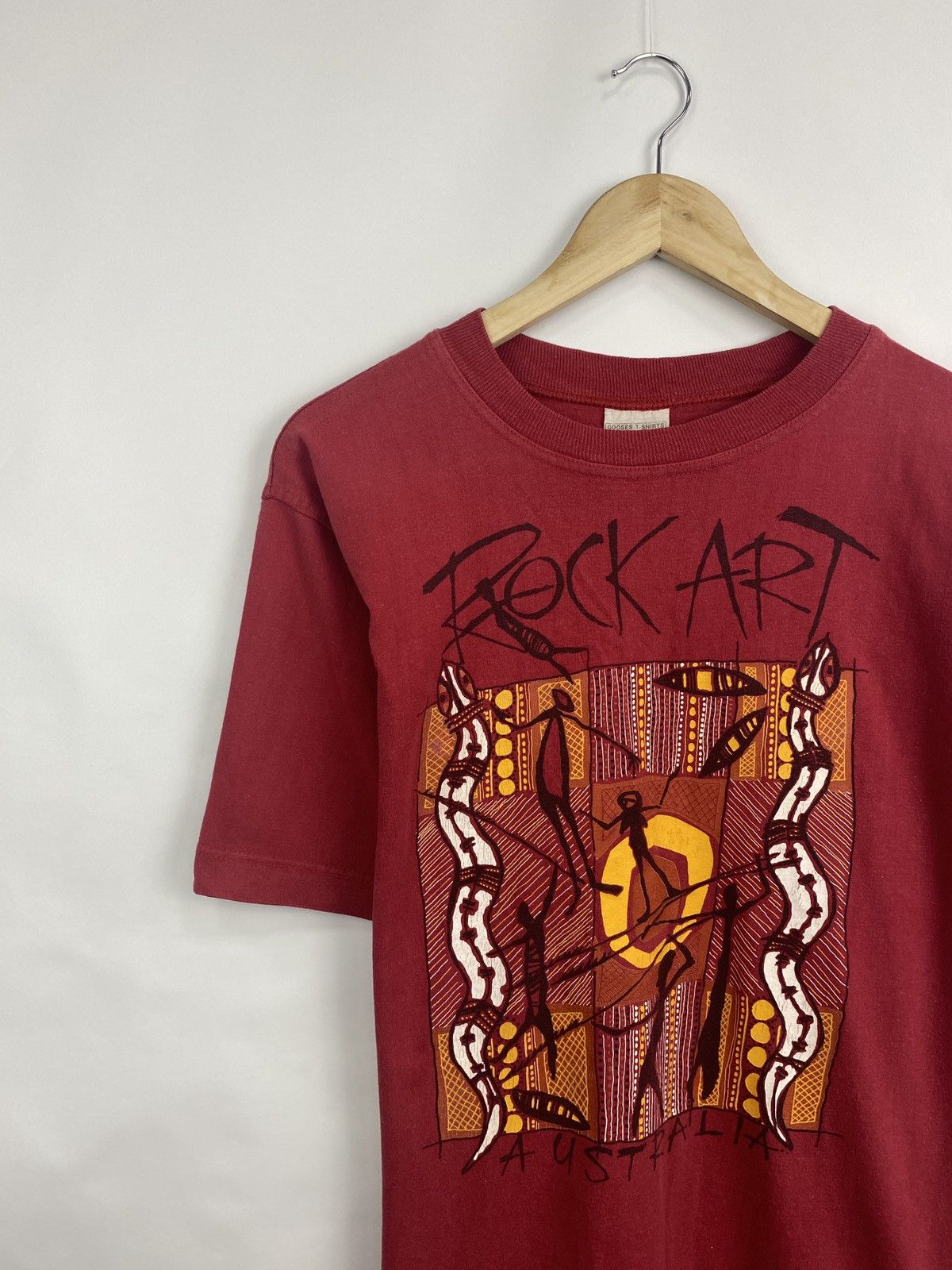 Designer 🇦🇺 Vintage 90s Aboriginal Rock Art Australia Animals T-shirt Size US M / EU 48-50 / 2 - 2 Thumbnail