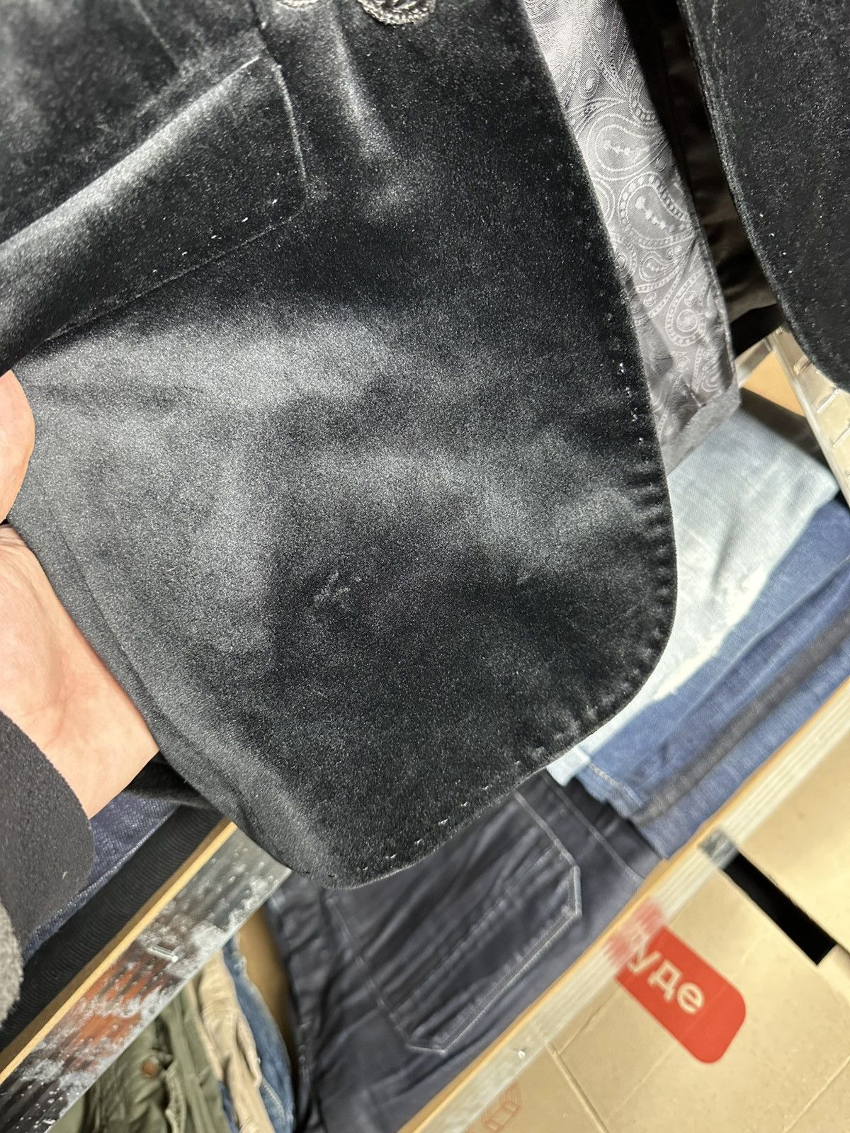 Gianni Feraud Gianni Ferraud Black Velvet Blazer Jacket Size 38R - 8 Thumbnail