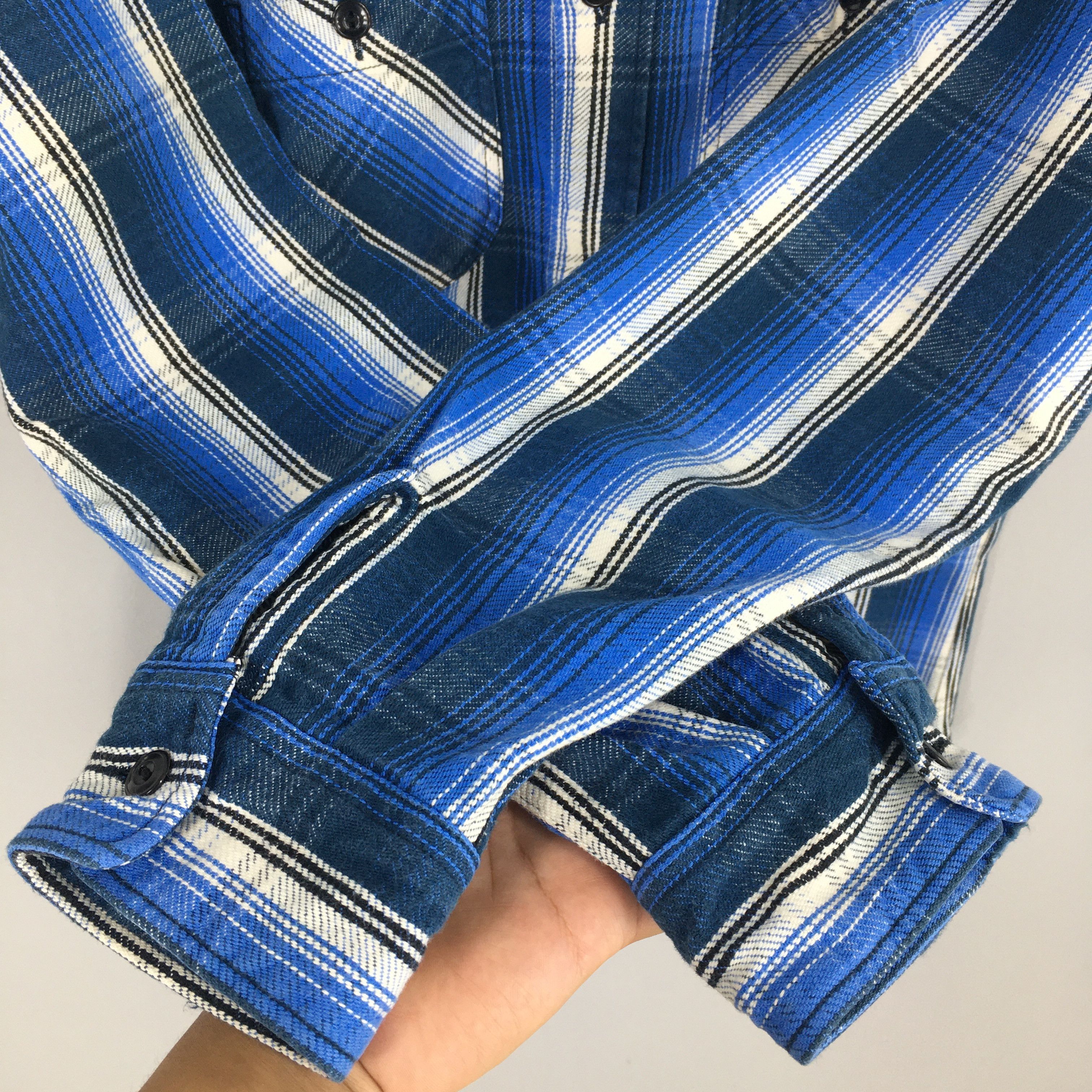 BEAUTY&YOUTH × Japanese Brand × United Arrows United Arrows Japan Plaid Shadow Check Blue Flannel L Size US L / EU 52-54 / 3 - 5 Thumbnail