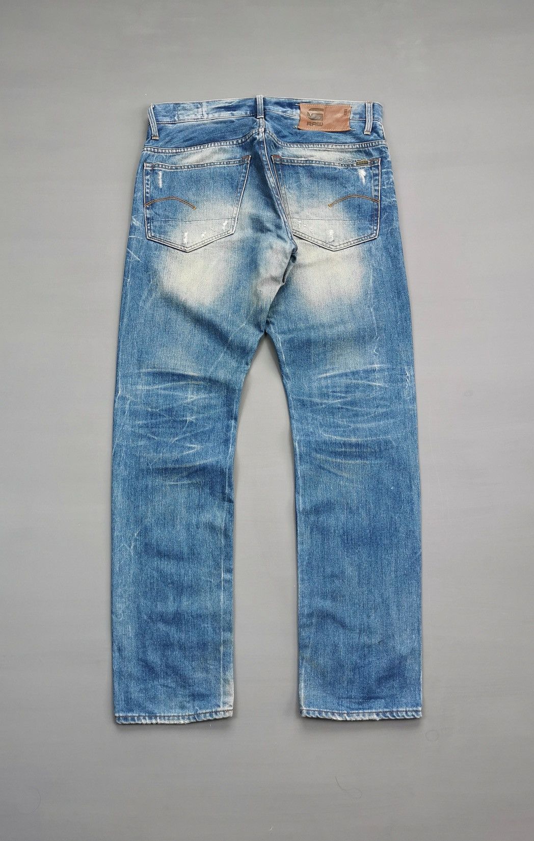 G-Star Mudwash G Star Raw Straight Denim Jeans Size US 34 / EU 50 - 5 Thumbnail