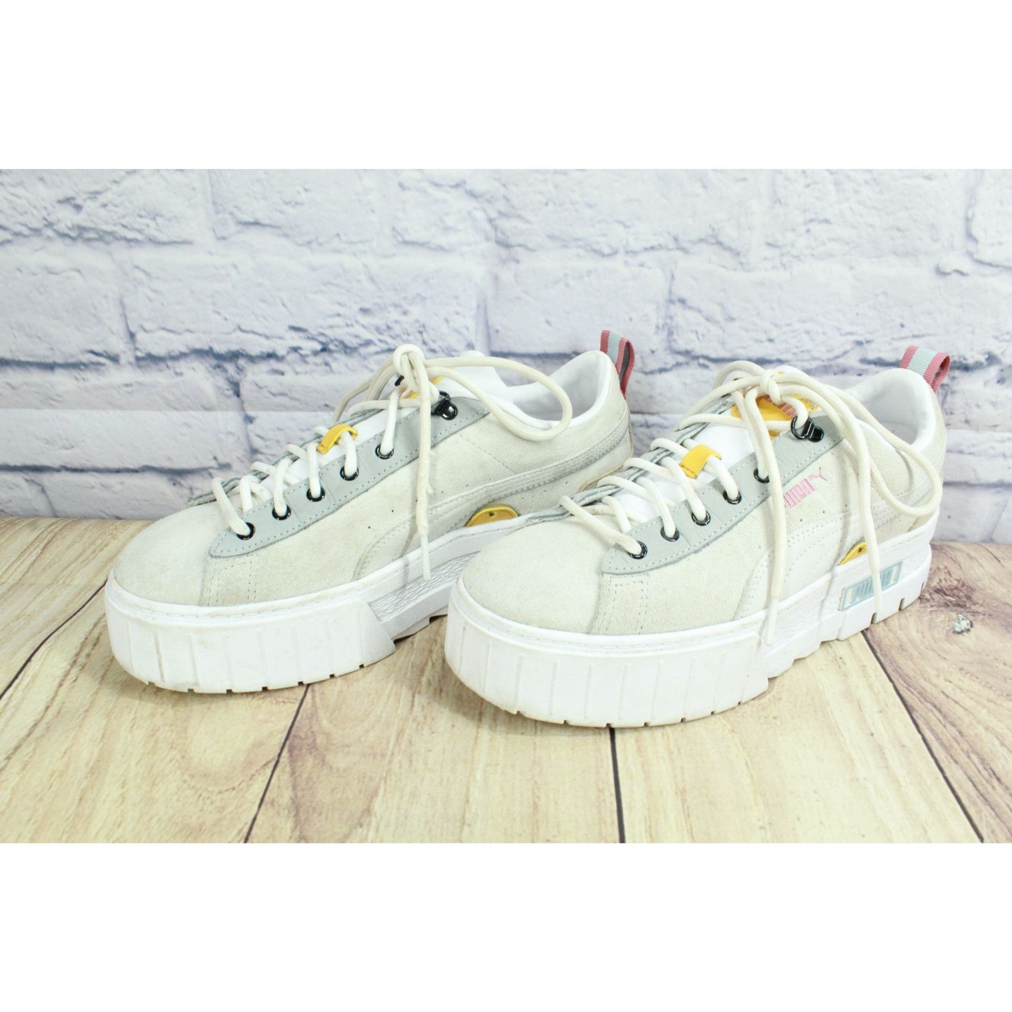 Puma Puma Mayze Women's Cream Suede Bright Heights Sneakers Size US 9.5 / IT 39.5 - 2 Thumbnail