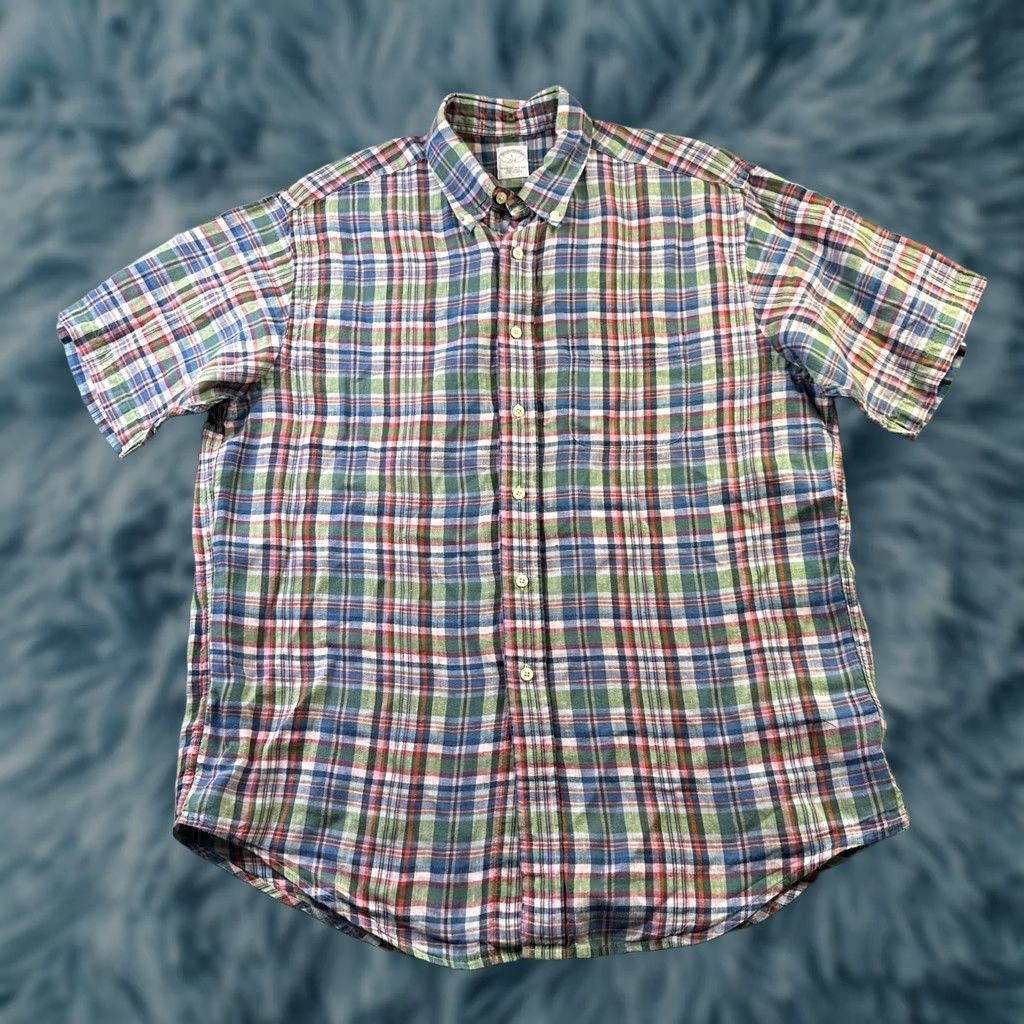 Brooks Brothers Brooks Brothers Shirt Mens Large Multicolor Linen Button Up 346 Original Polo Size US L / EU 52-54 / 3 - 1 Thumbnail