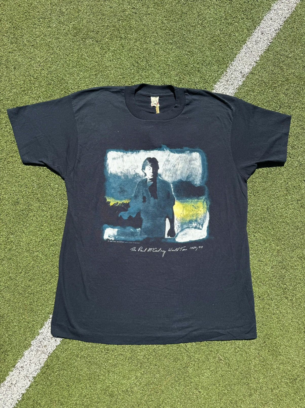 Band Tees 1989 Brockum Paul McCartney Vintage Tour Rock Band T-Shirt Size US XL / EU 56 / 4 - 2 Thumbnail