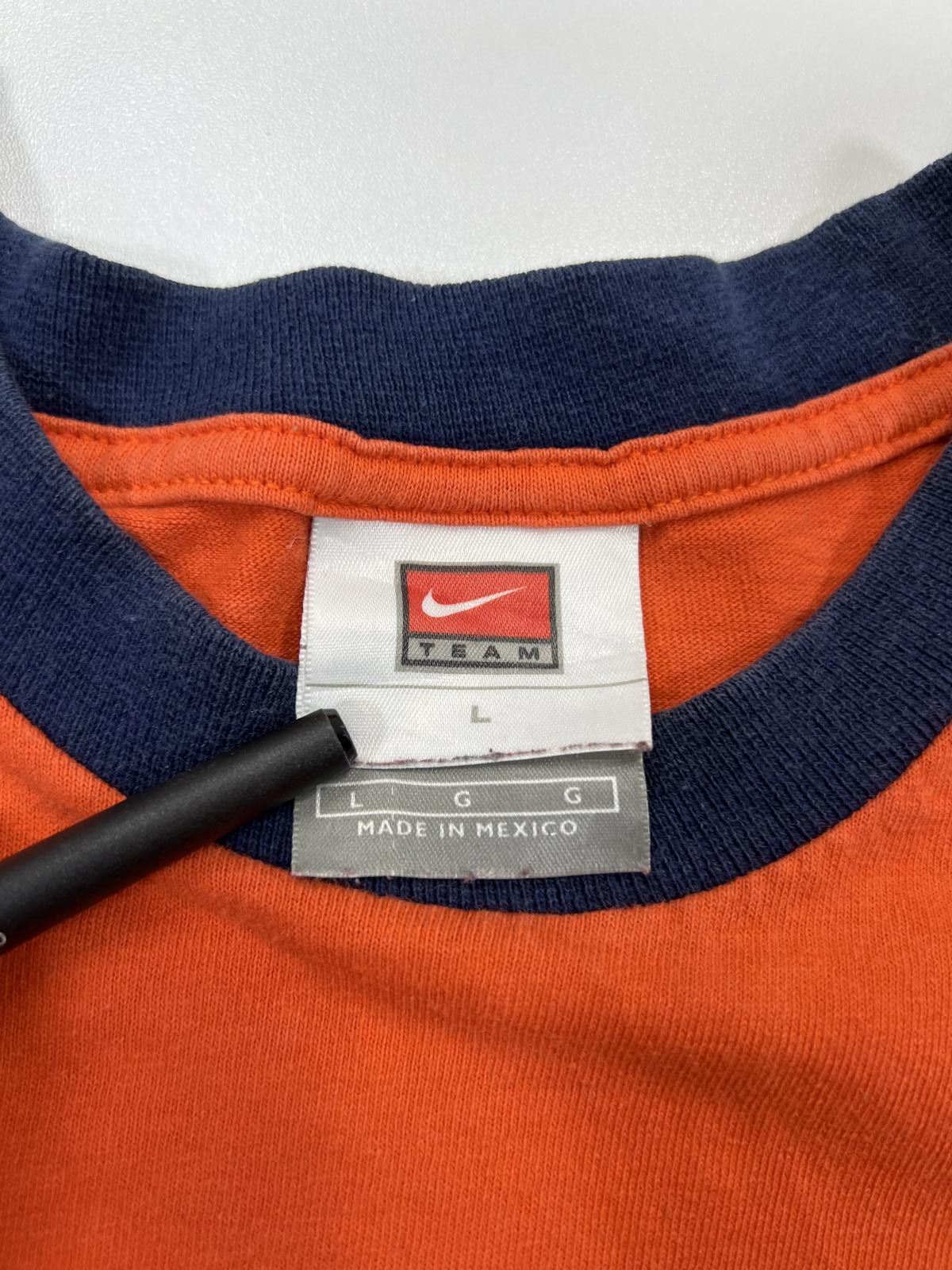 Nike Vintage Nike Team Tigers Orange and Navy middle swoosh Size US L / EU 52-54 / 3 - 3 Thumbnail
