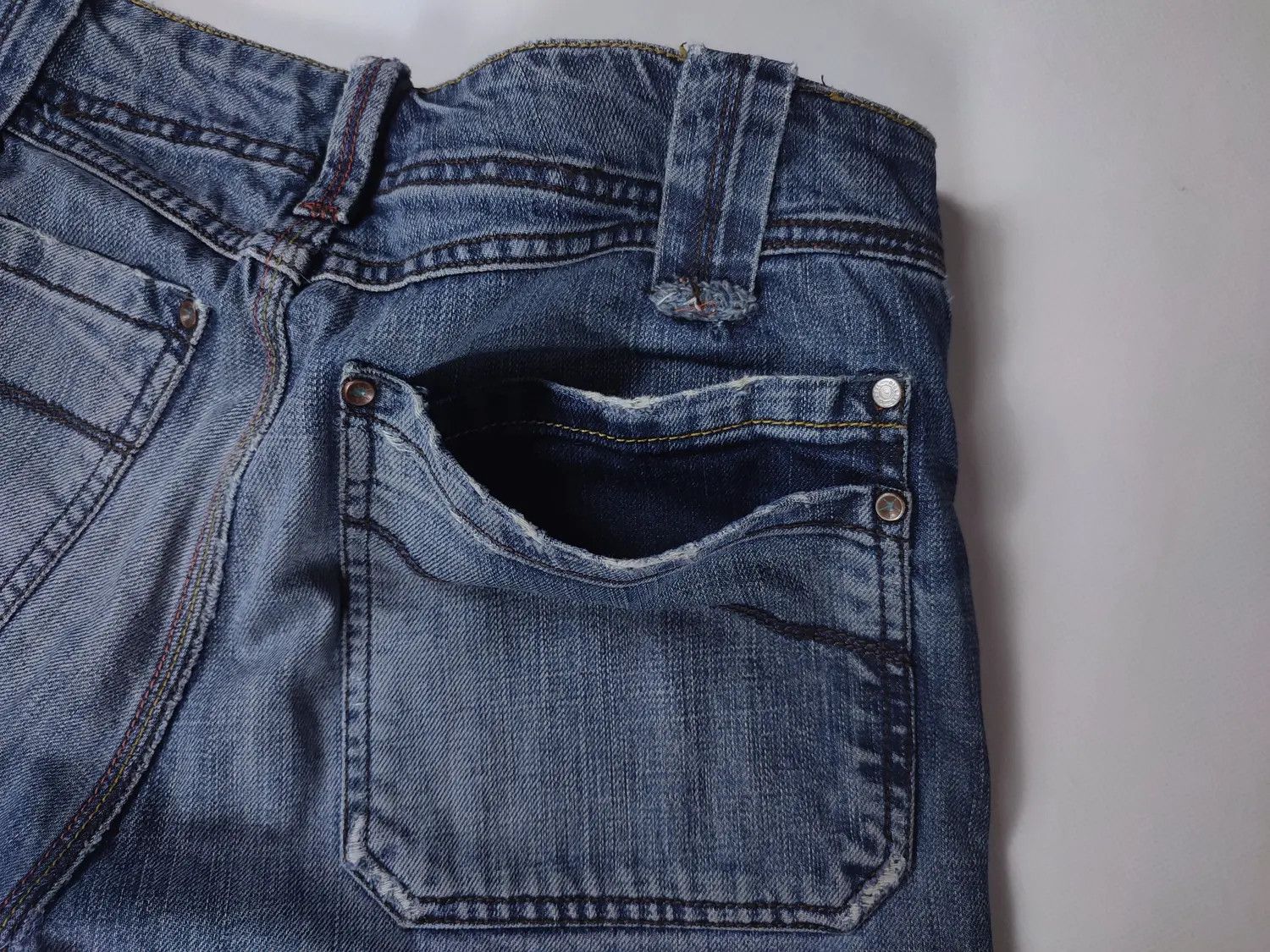 Diesel × Vintage Diesel Moorix Washed Straight Damaged Denim Pants Size US 30 / EU 46 - 15 Thumbnail