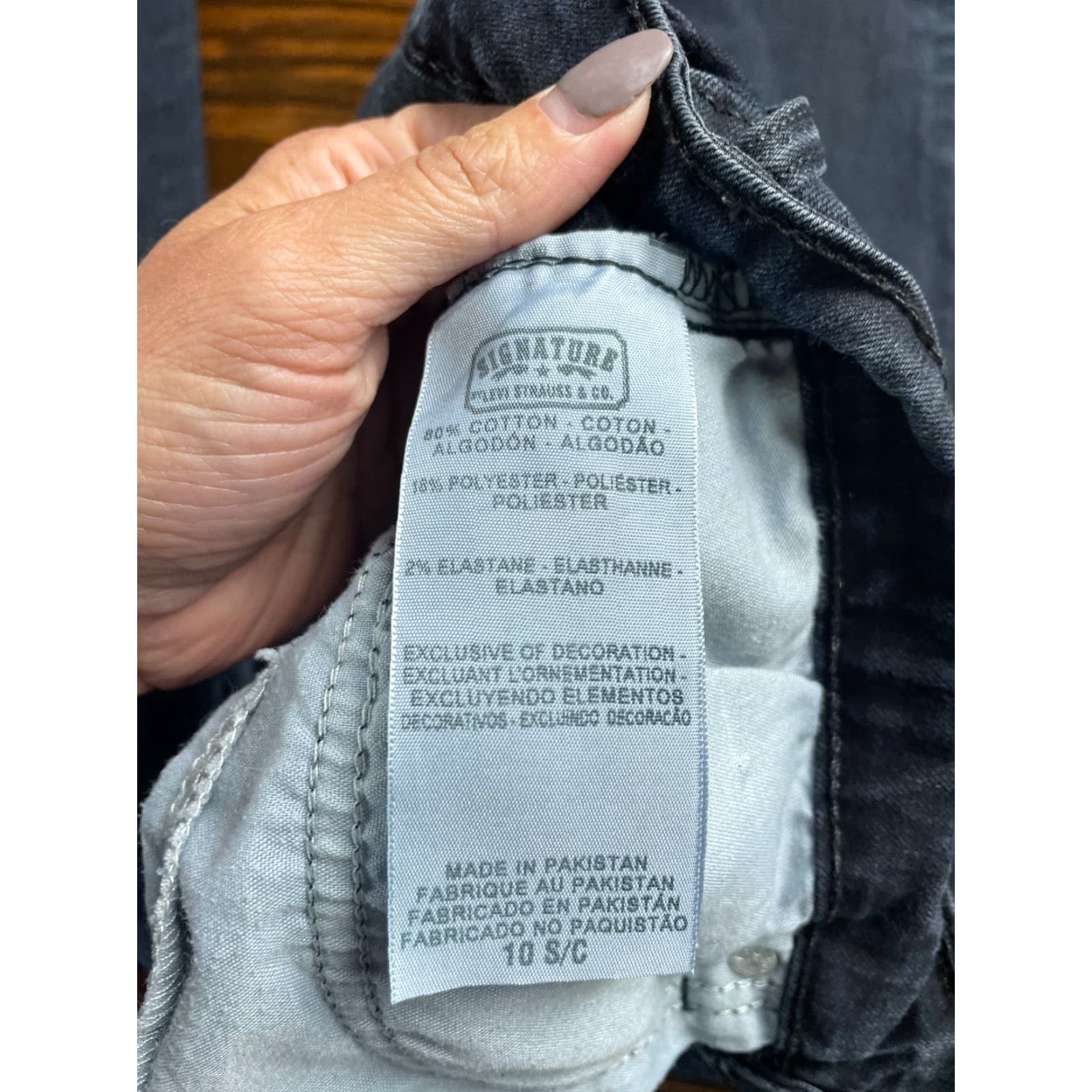 Levi's Levi's Signature Pants Woman's Jeans Skinny Black Dark Wash 10 Size 32" / US 10 / IT 46 - 5 Thumbnail