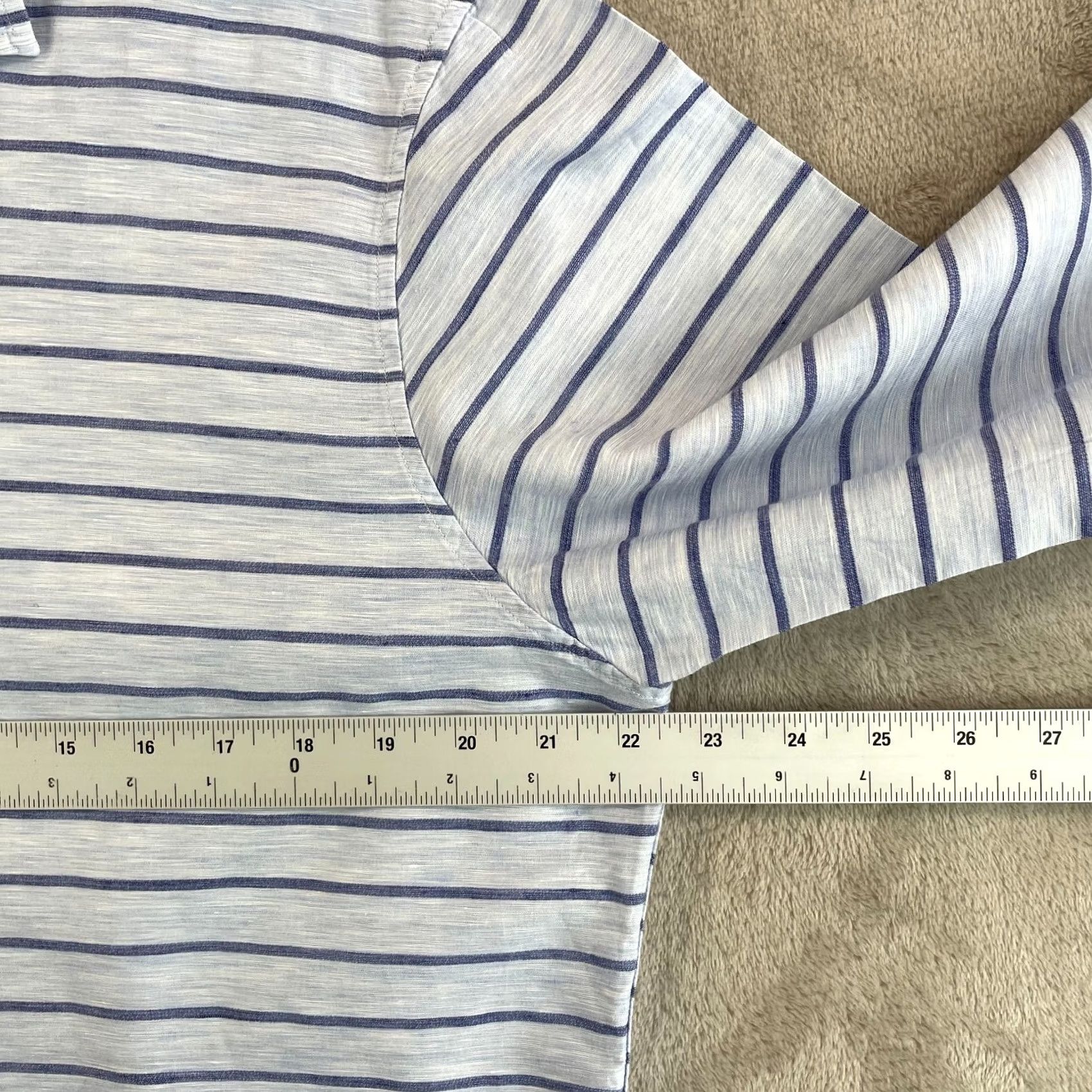 Frank & Eileen Frank & Eileen Paul Shirt Women Large Blue Linen Blend Relaxed Fit Long Sleeve Size L / US 10 / IT 46 - 6 Thumbnail