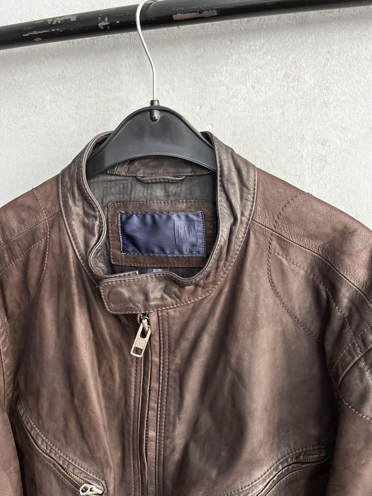 Gap × Vintage Gap biker leather jacket Size US XL / EU 56 / 4 - 2 Thumbnail