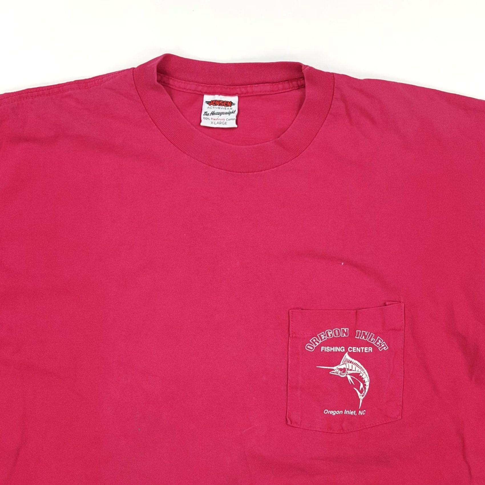 Pinko VINTAGE Oregon Fishing Distressed Pink Mens XL T Shirt 90s Size US XL / EU 56 / 4 - 3 Thumbnail