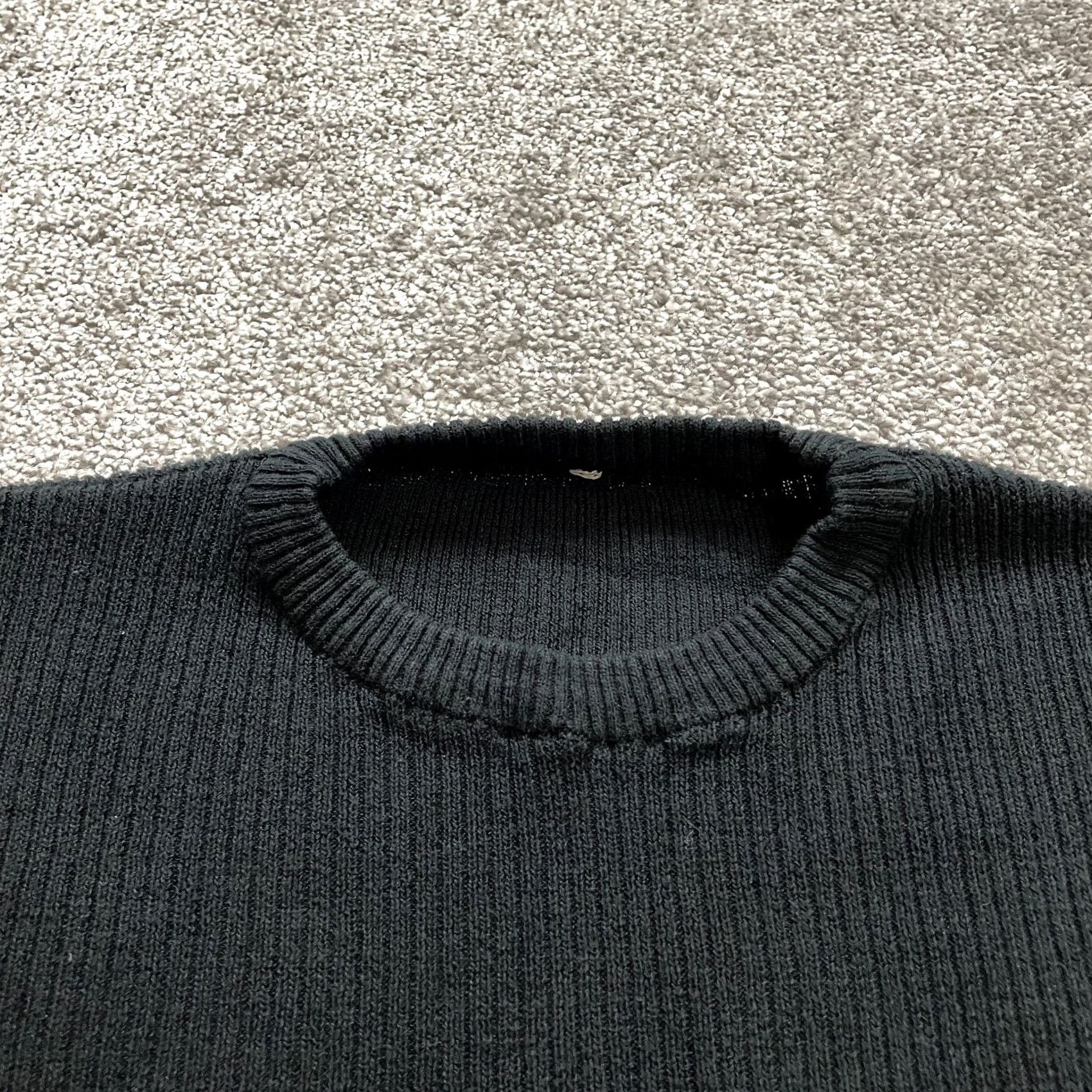 Vintage VINTAGE Unbranded Sweater Womens Large Black Crew Neck Ribbed Pullover Sweatshirt Ladies Size L / US 10 / IT 46 - 2 Thumbnail