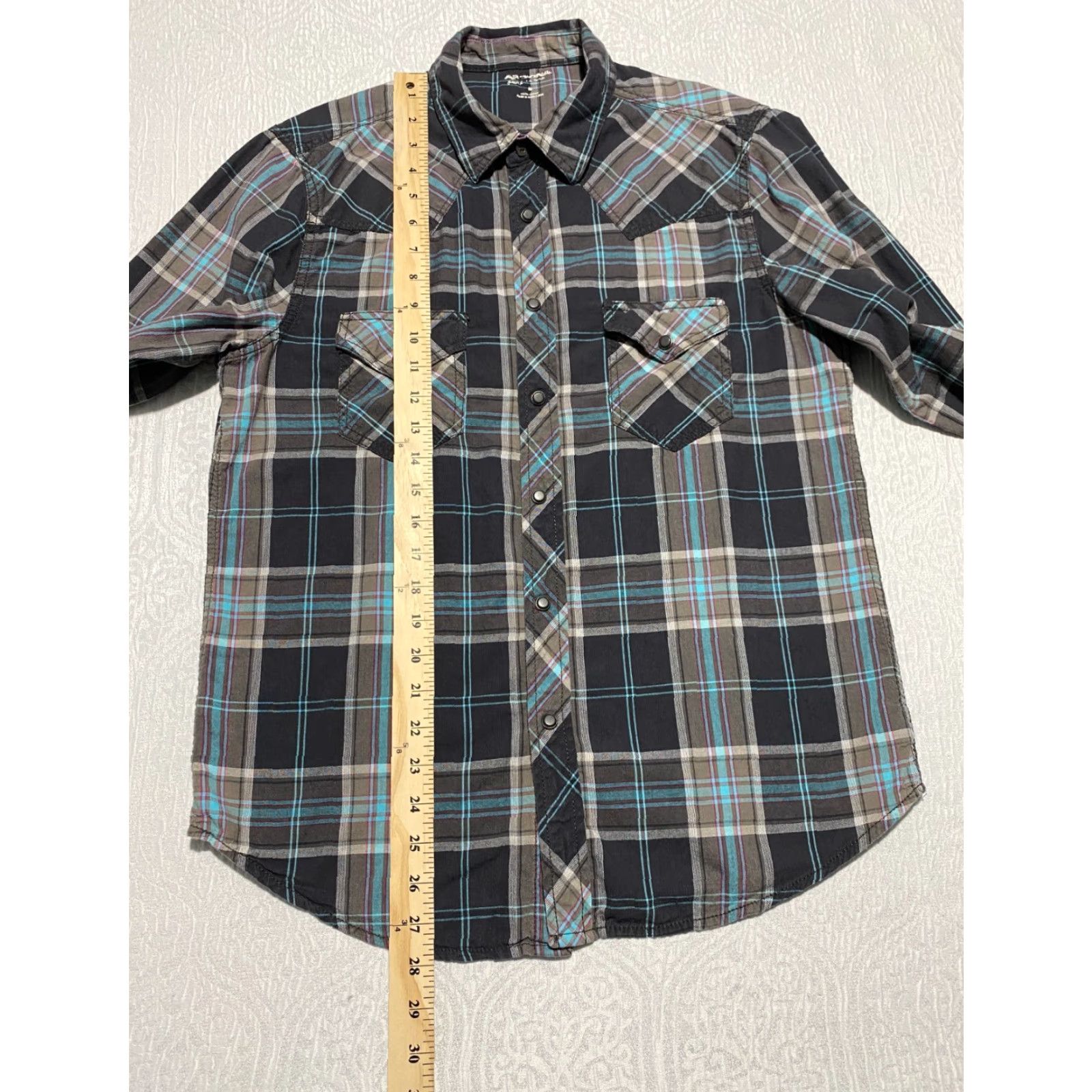 Vintage Arizona Shirt Mens M Plaid Pearl Snap Casual Western Cowboy Size US M / EU 48-50 / 2 - 7 Thumbnail