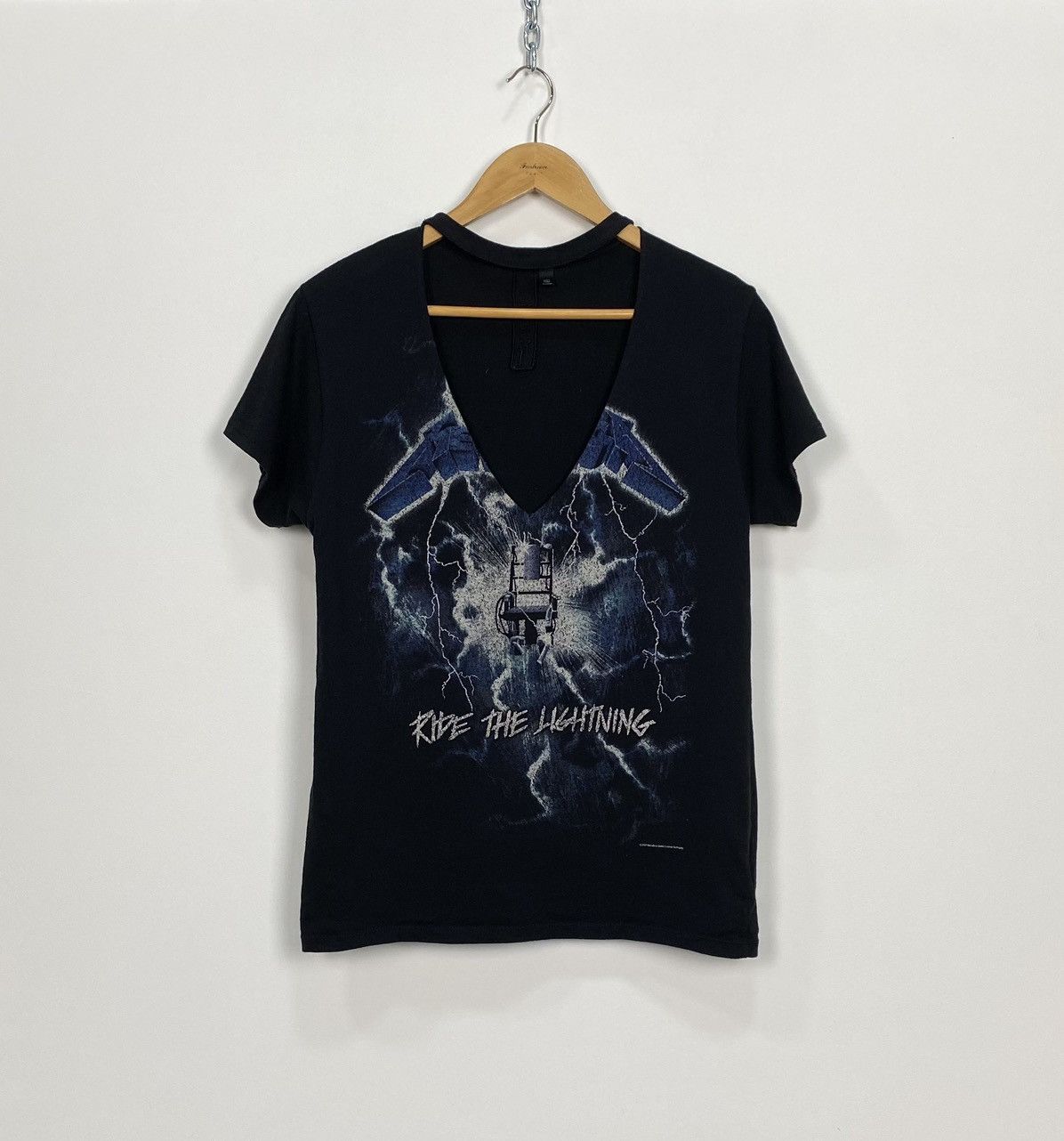 Band Tees Metallica Women’s T-Shirt Ride The Lightning Size S Black Size S / US 4 / IT 40 - 1 Thumbnail