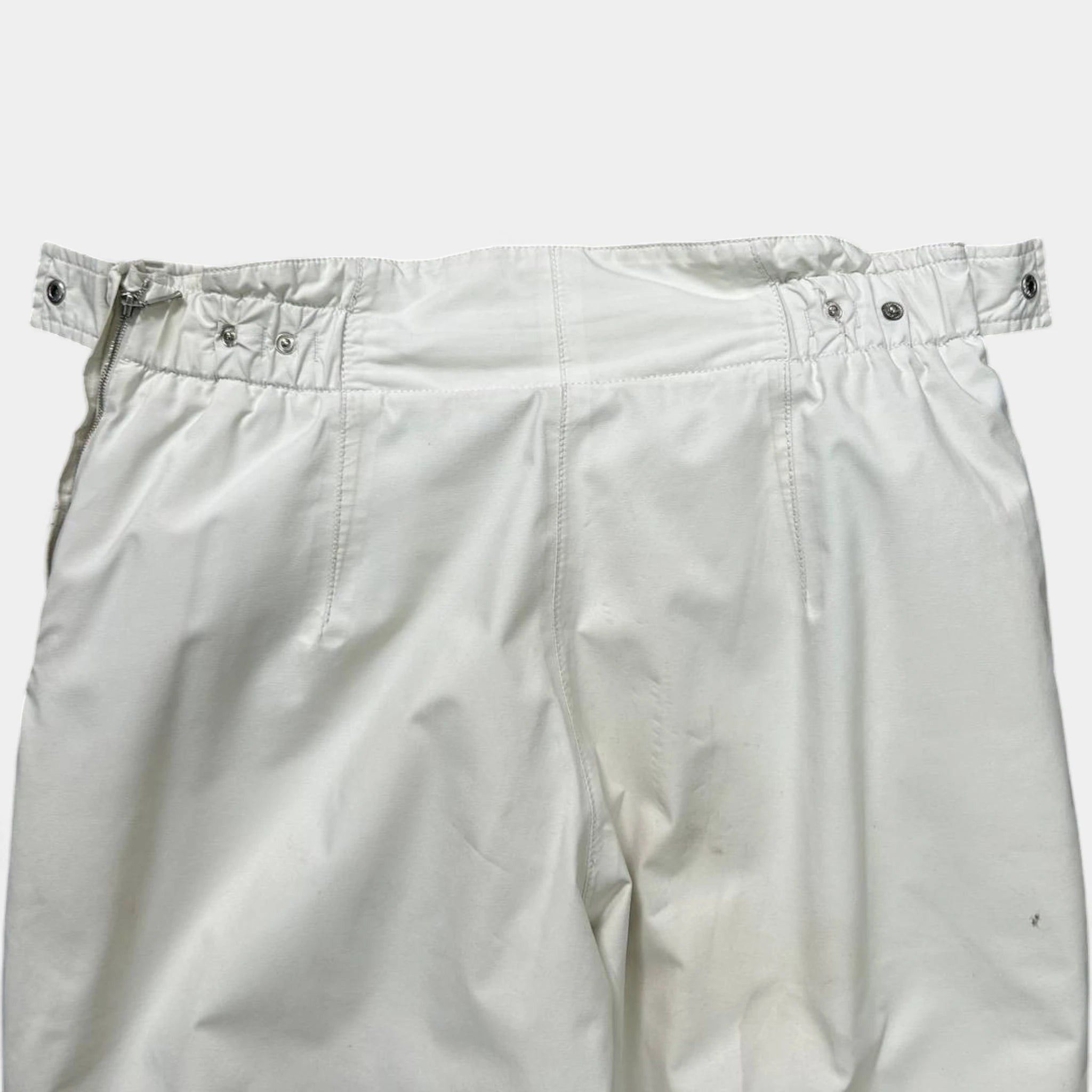 Prada 2000s White Ski Black Tab Pants