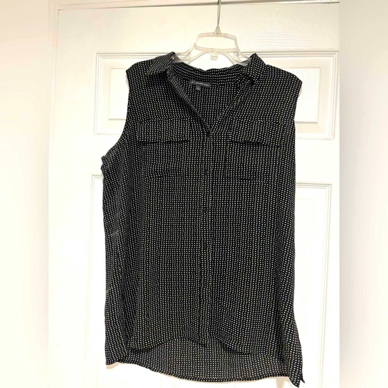 Other Adrianna Papell Black and White Sleeveless Blouse Size L / US 10 / IT 46 - 1 Thumbnail