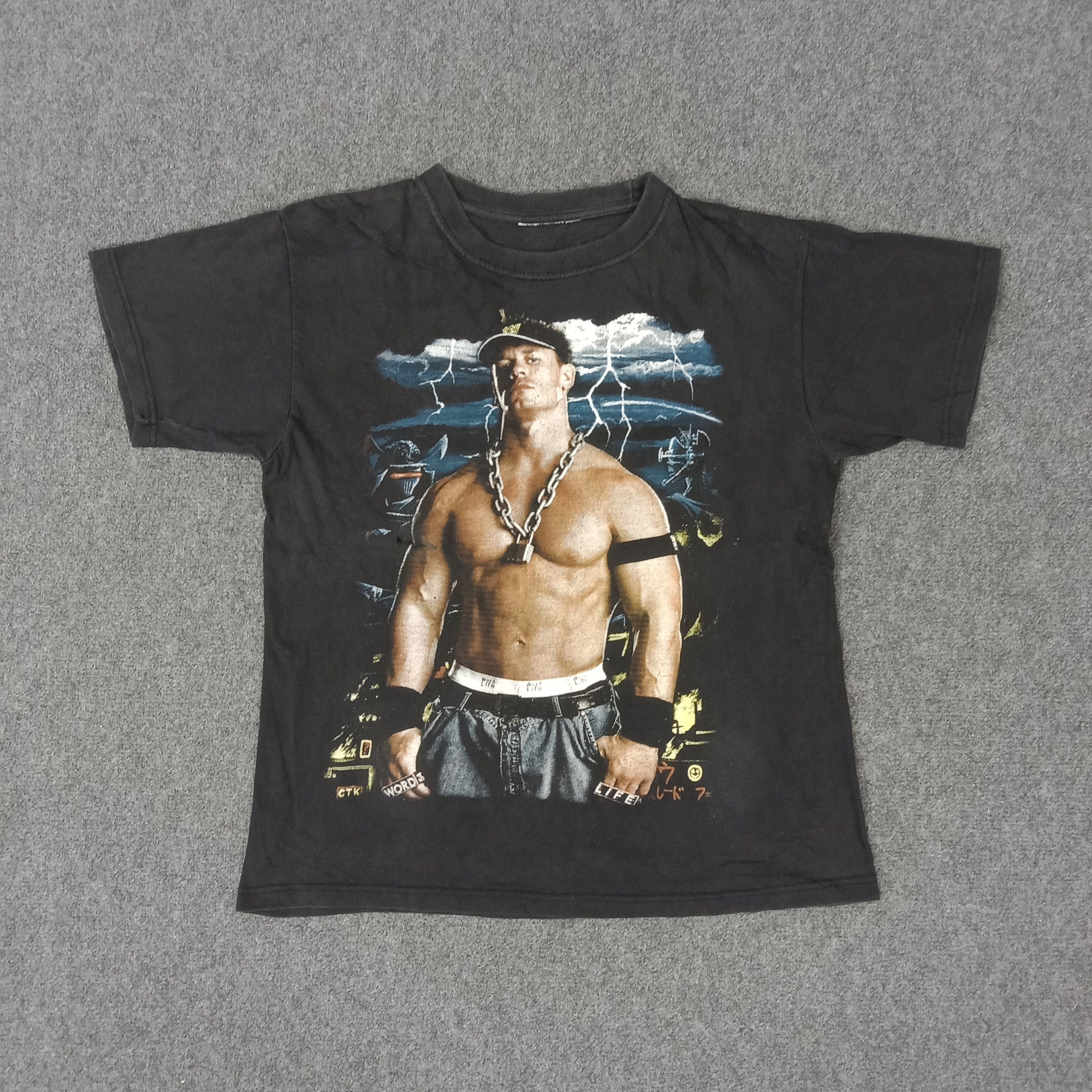 Vintage × WWE WWE John Cena 54 American Wrestling Sports Tshirt Size US M / EU 48-50 / 2 - 1 Thumbnail