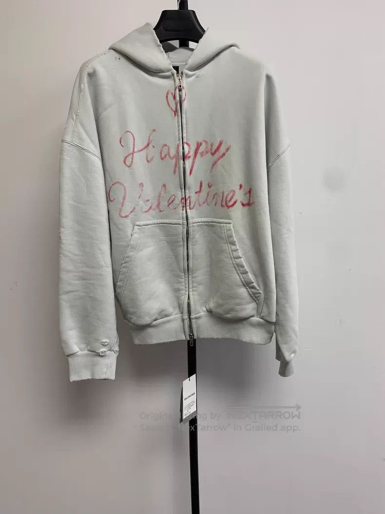 Balenciaga Balenciaga Plain long-sleeve letter sweatshirt white Size US S / EU 44-46 / 1 - 1 Thumbnail
