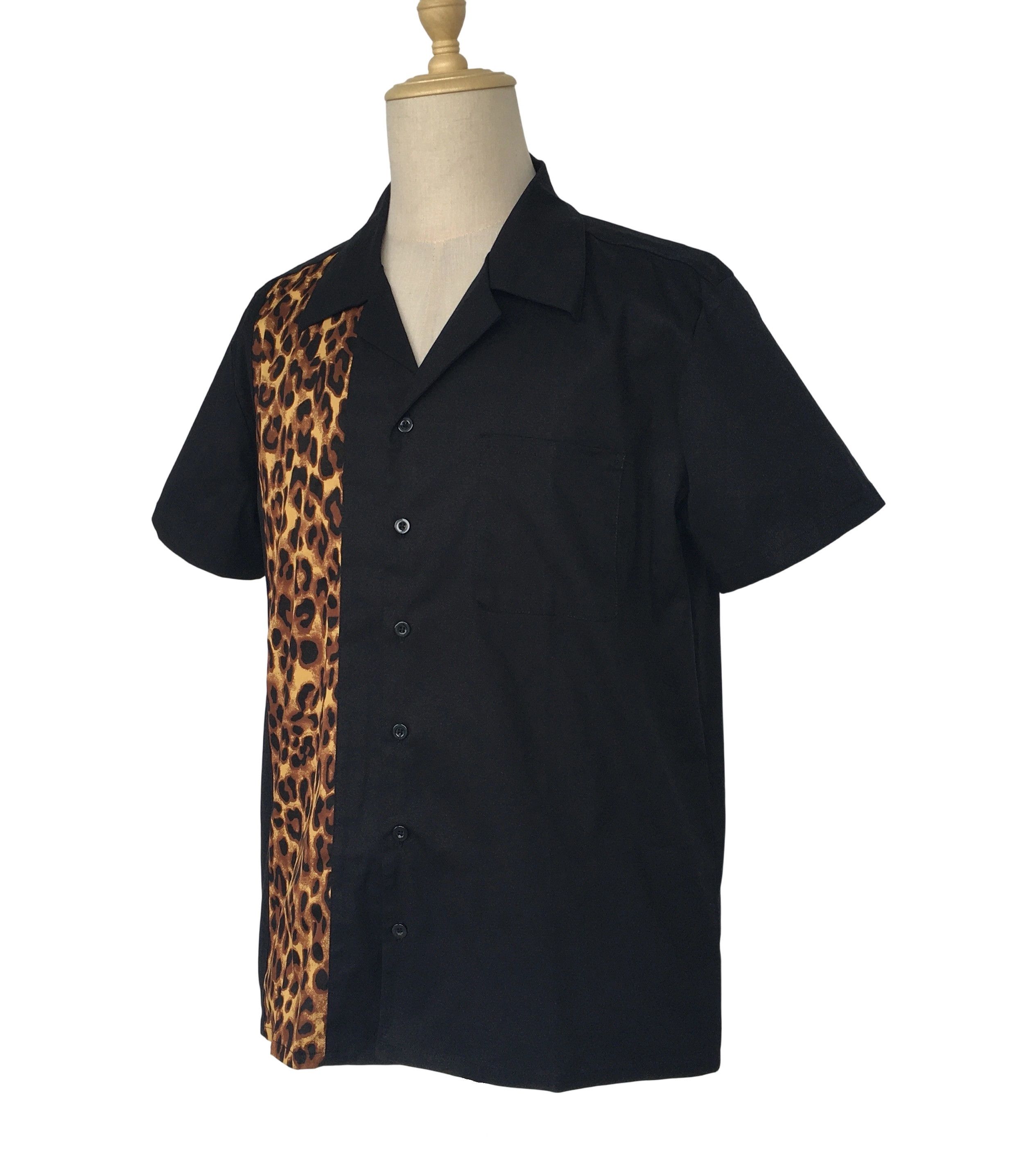 Other Retro Casual Men Shirts Cotton Leopard Panel Size US XXL / EU 58 / 5 - 3 Thumbnail