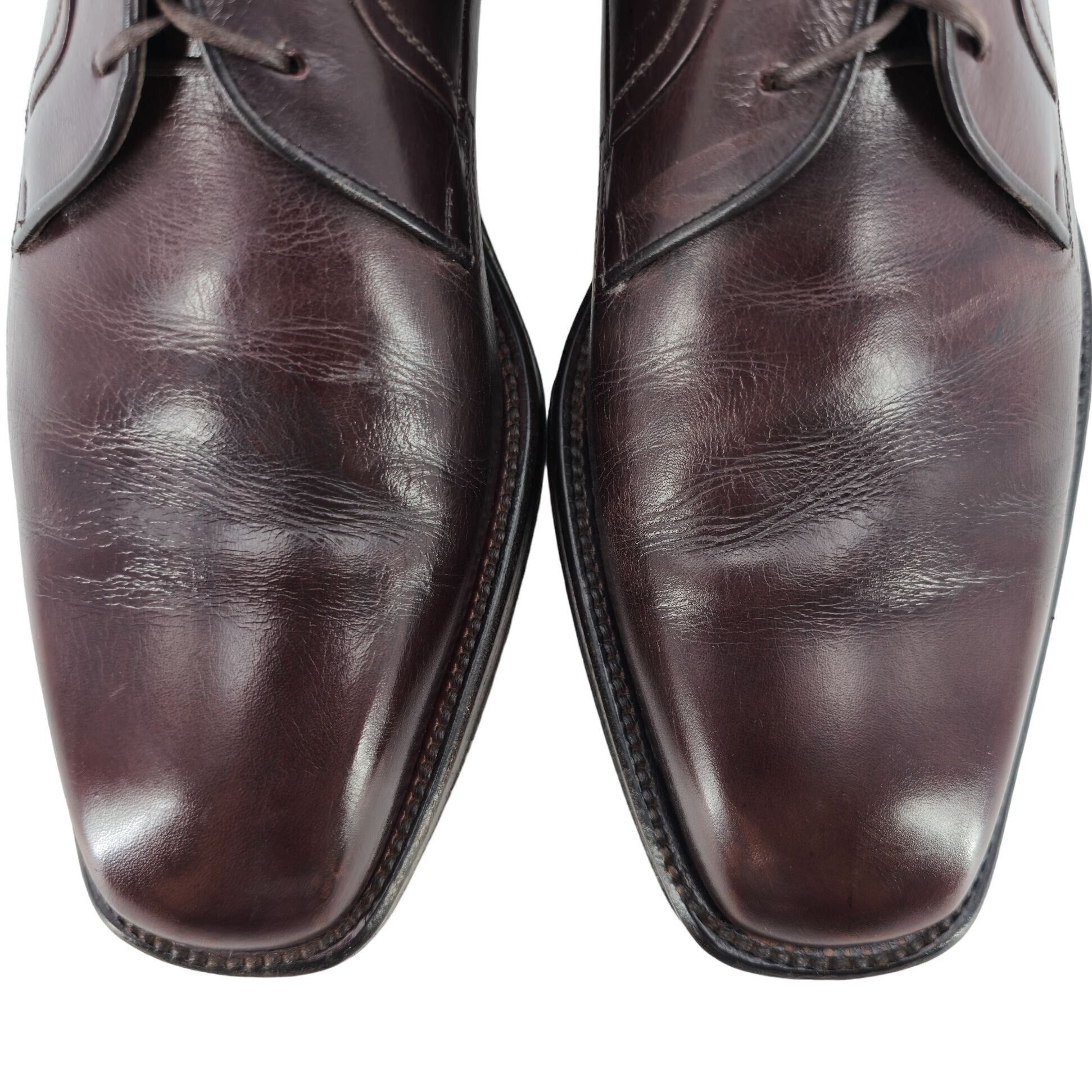 Testoni A. Testoni Italy Mens 8.5 Brown Leather Dress Shoes Oxfords Size US 8.5 / EU 41-42 - 12 Thumbnail