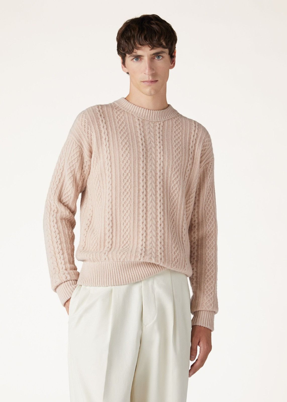 Loro Piana o1srvl11e0225 FAN7141 Girocollo Crewneck Sweater in Pink Size US M / EU 48-50 / 2 - 1 Thumbnail