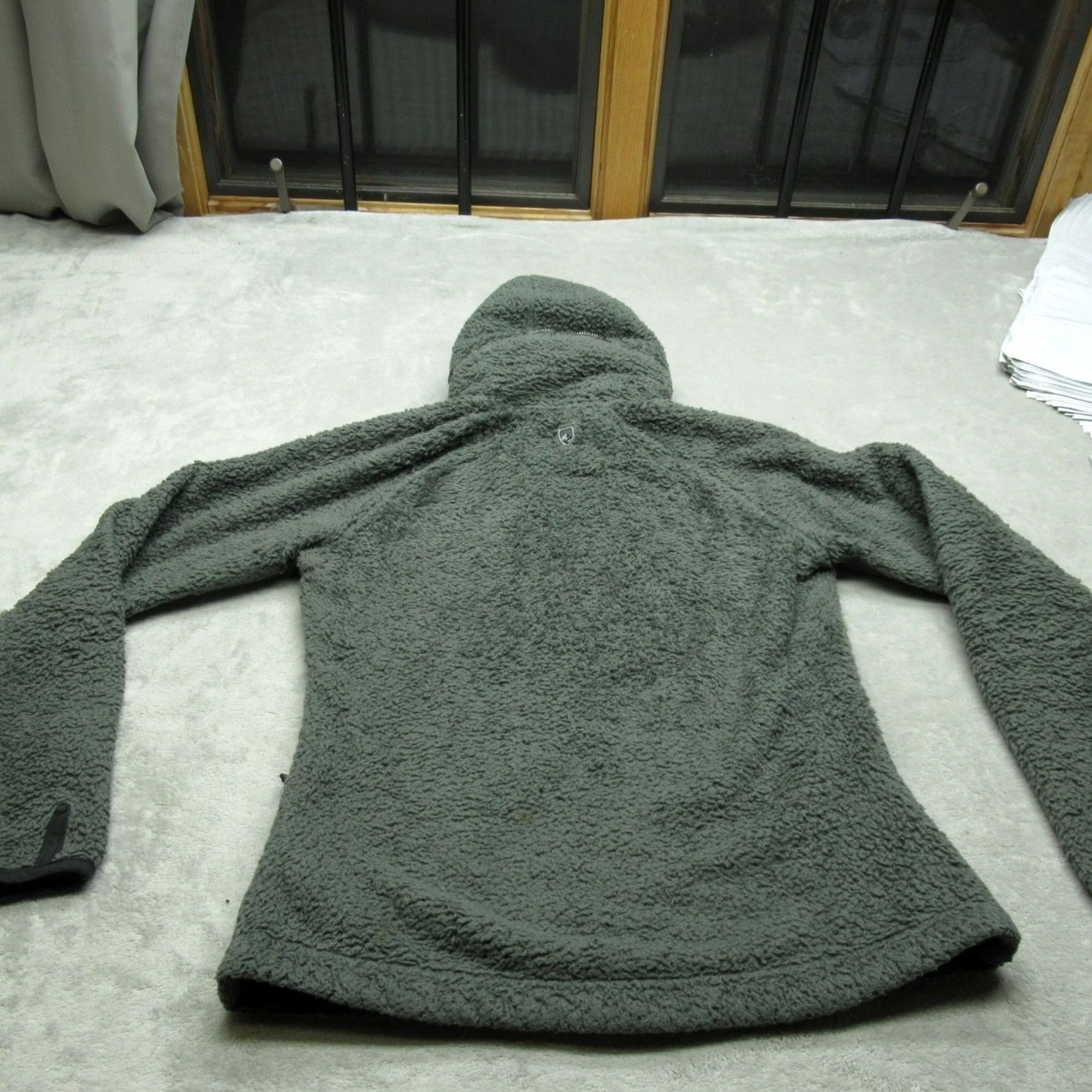 Vintage Kuhl Jacket Womens Medium Green Hooded Sherpa Fleece Full Zip Outdoor Pockets Size M / US 6-8 / IT 42-44 - 7 Thumbnail