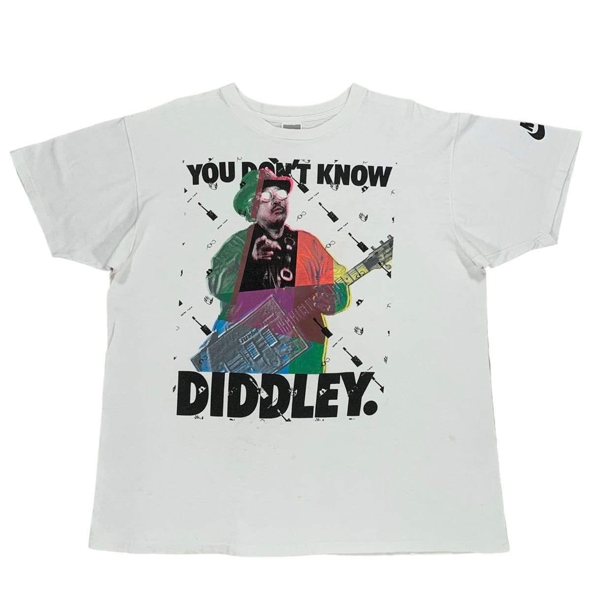 image of 90's Nike Bo Jackson You Don’T Know Diddley T Shirt in White, Men's (Size XL)