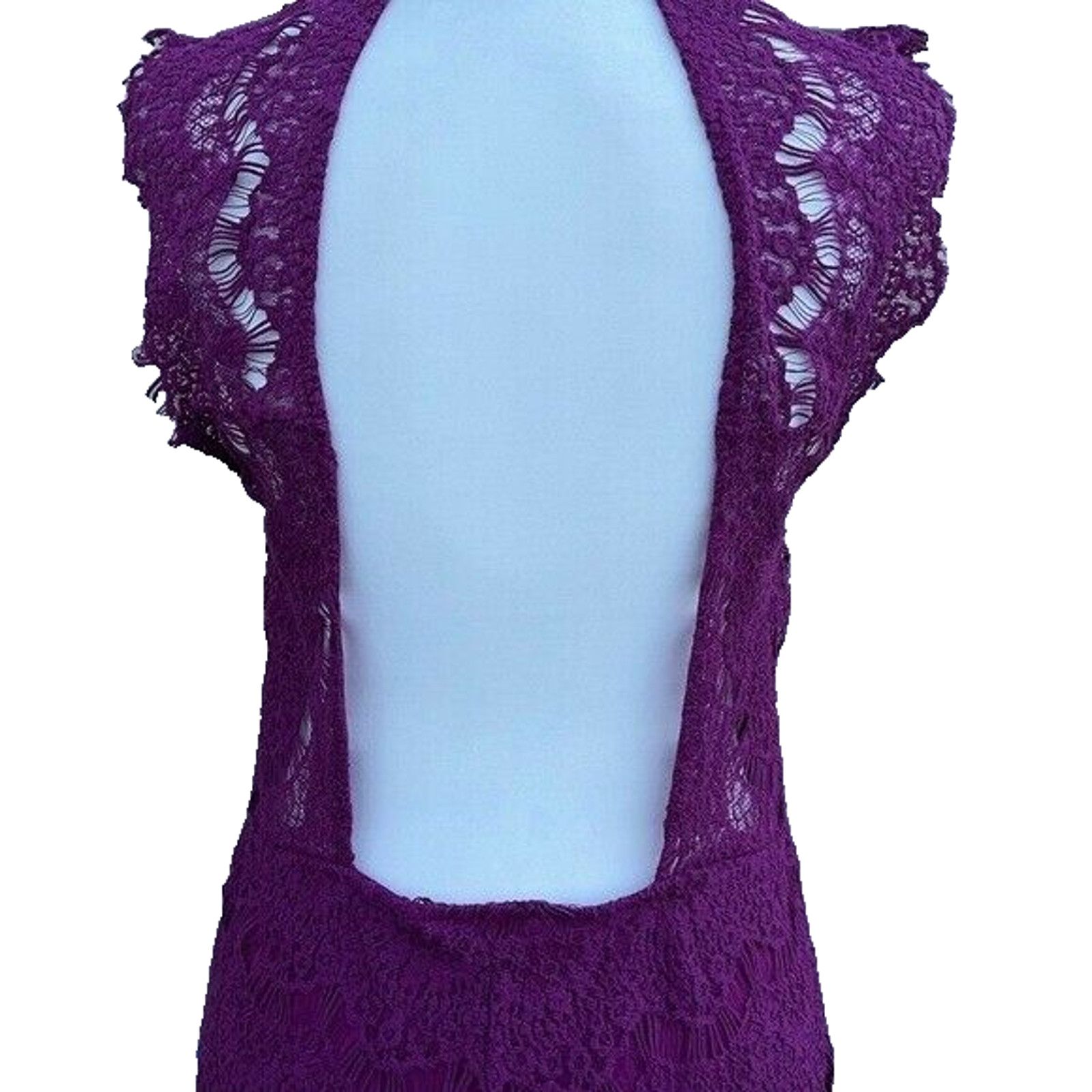 Free People Free people women dress size Large purple color A000274 Size L / US 10 / IT 46 - 6 Thumbnail