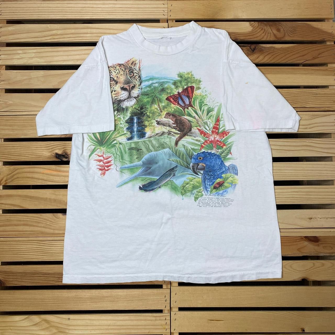 Other Vintage Rainforest White Nature Conservation Tee Size Large Size US L / EU 52-54 / 3 - 1 Thumbnail