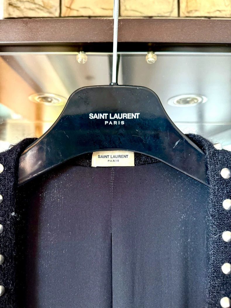 Saint Laurent Paris Saint laurent paris 14fw black studded mohair cardigan swea Size US M / EU 48-50 / 2 - 3 Thumbnail