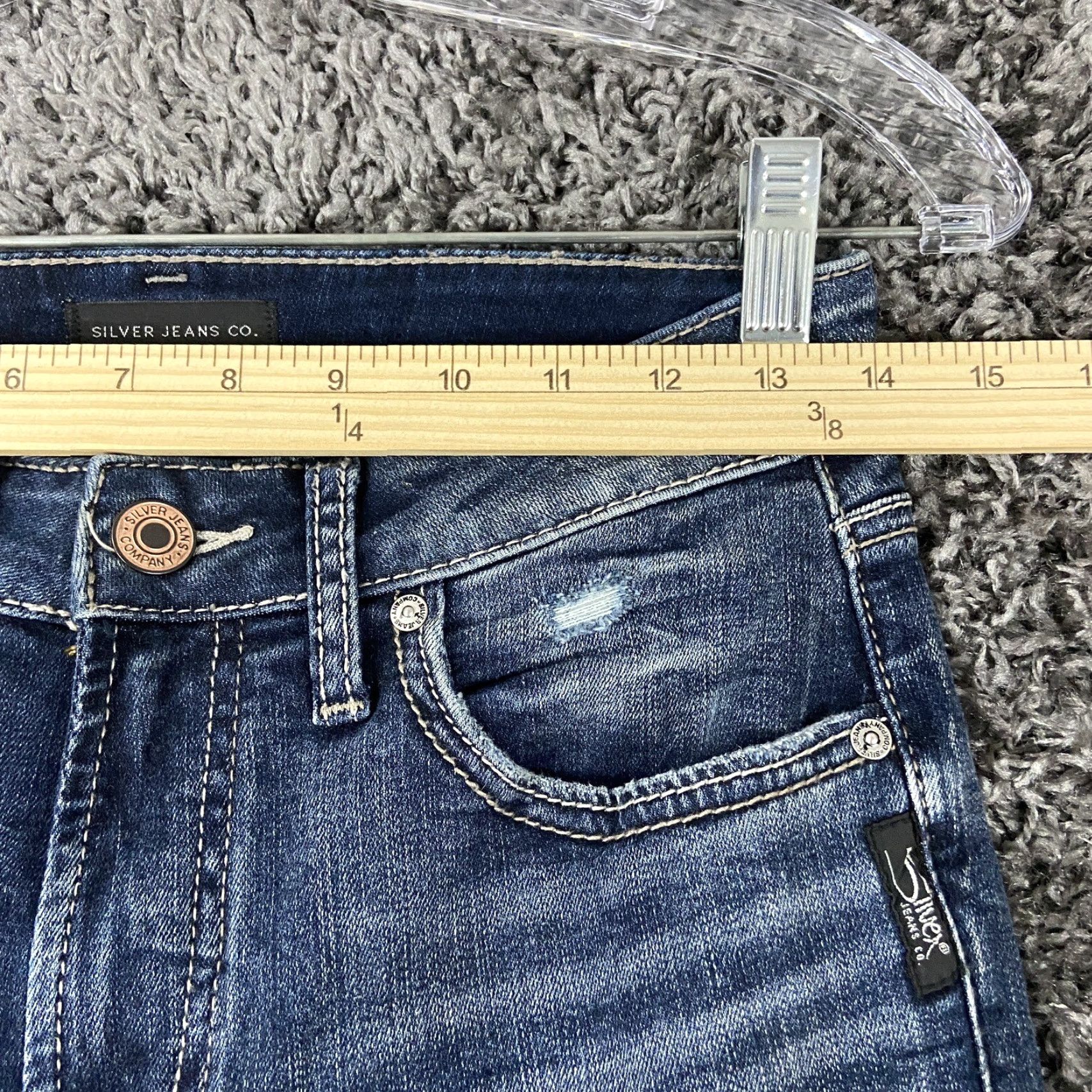Silver Jeans Co. SILVER JEANS Avery Skinny Crop Distressed Blue Jeans Women’s 28 Size 28" / US 6 / IT 42 - 7 Thumbnail