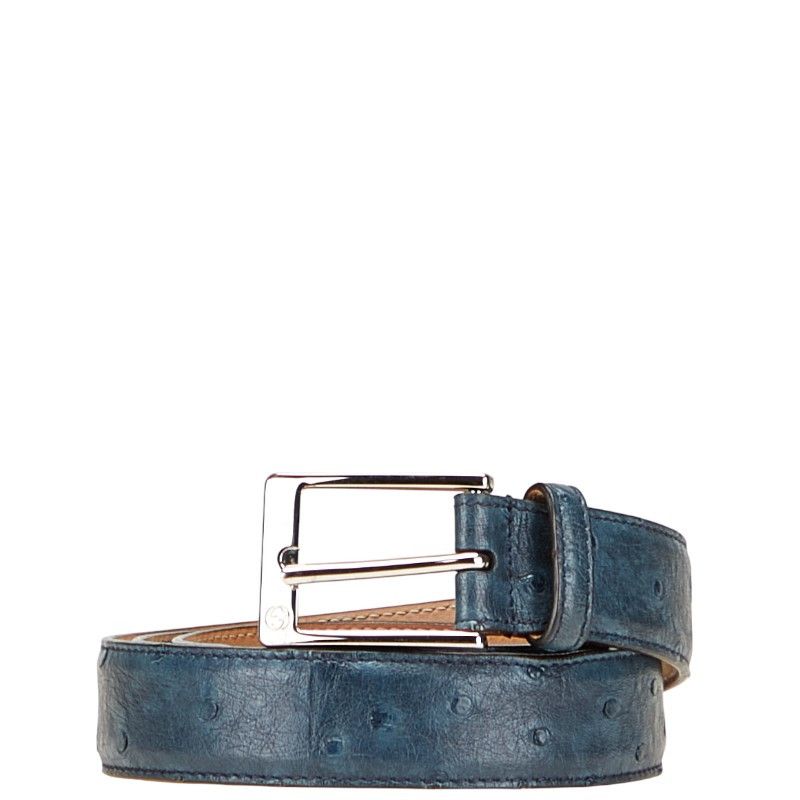 Gucci Gucci Gucci 345658 Ostrich Leather Belt Leather Other 345658 DUTY FREE for USA Size ONE SIZE - 1 Thumbnail