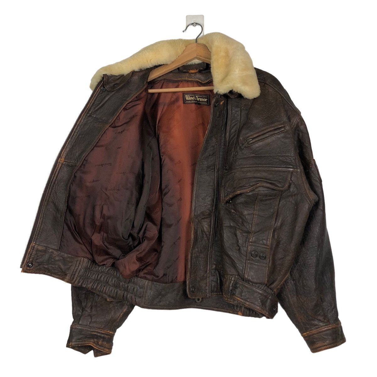 Japanese Brand 🔥Vtg Leather Jacket Wind Armor Mink Fur Collar Issey Miyake Size US L / EU 52-54 / 3 - 11 Thumbnail