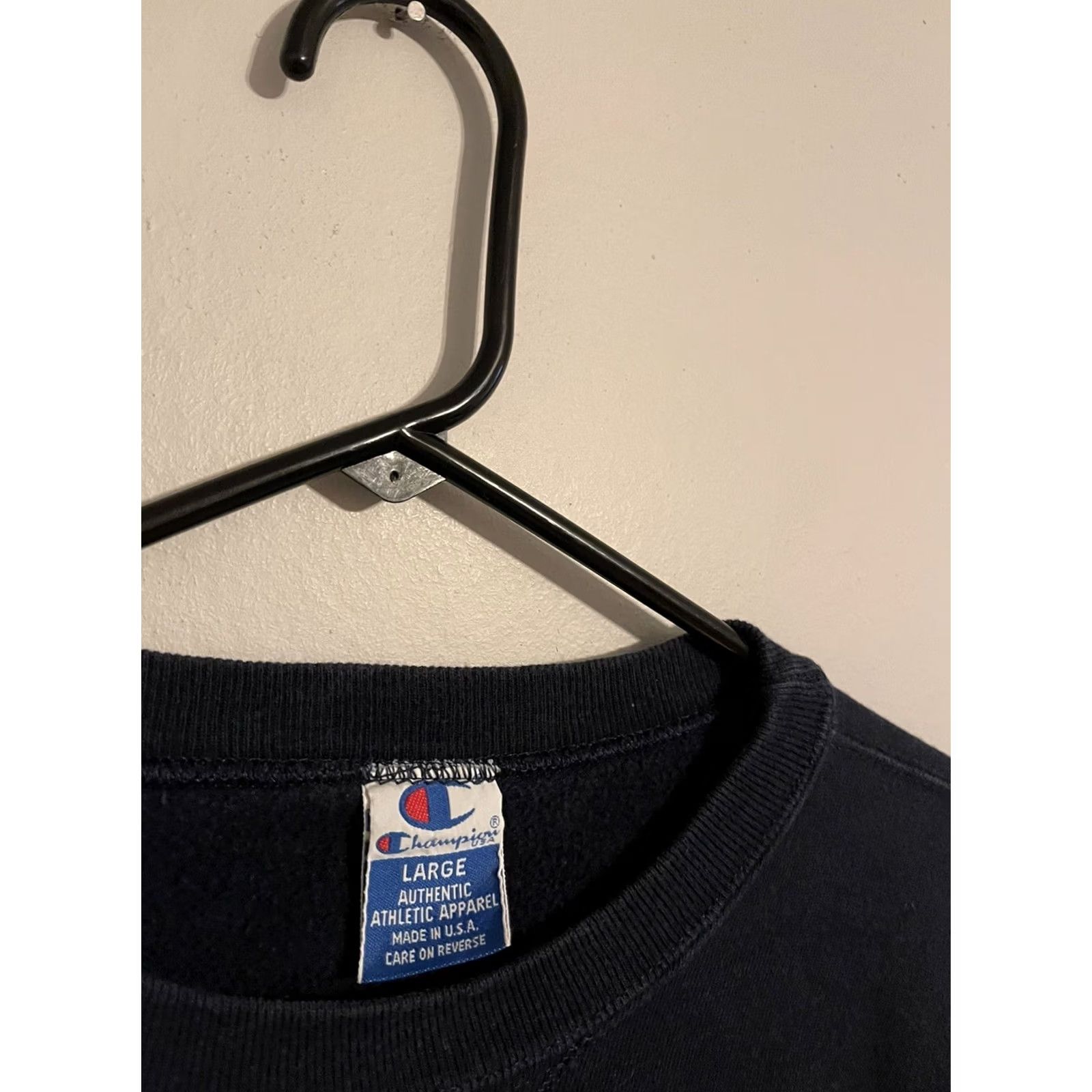 Champion VINTAGE Champion USA Sweatshirt Lounge Pullover Crew Neck Long Sleeve 1792 - 1992 Large L Navy Blue Boys/Mens Womens Unisex Adults Shirt Hoodie? Size US L / EU 52-54 / 3 - 4 Thumbnail