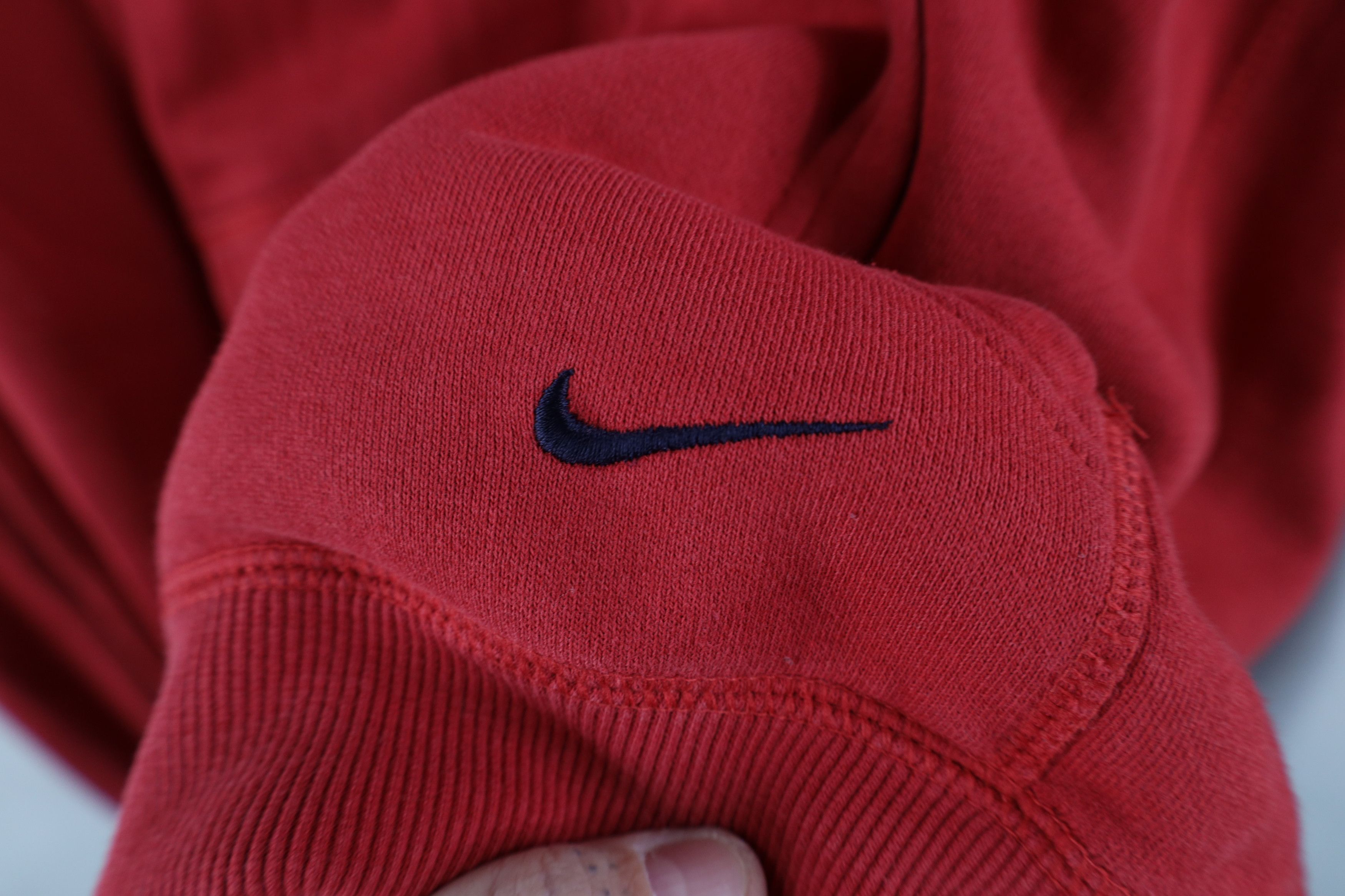 Nike × Vintage Vintage Nike Mini Swoosh Boston Red Sox Baseball Zip Hoodie Size US XL / EU 56 / 4 - 8 Thumbnail