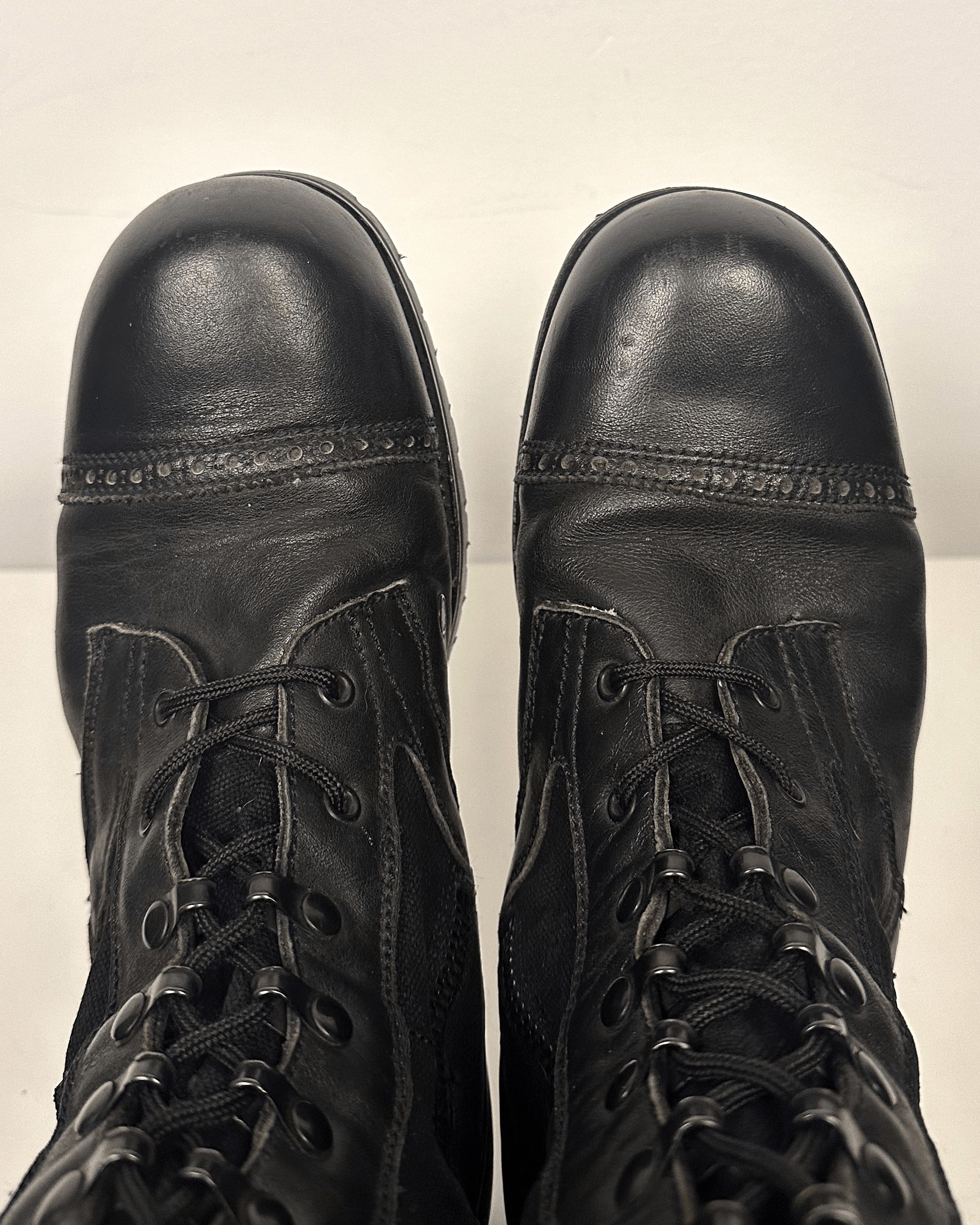Number (N)ine Number Nine Noir Combat Boots | Grailed