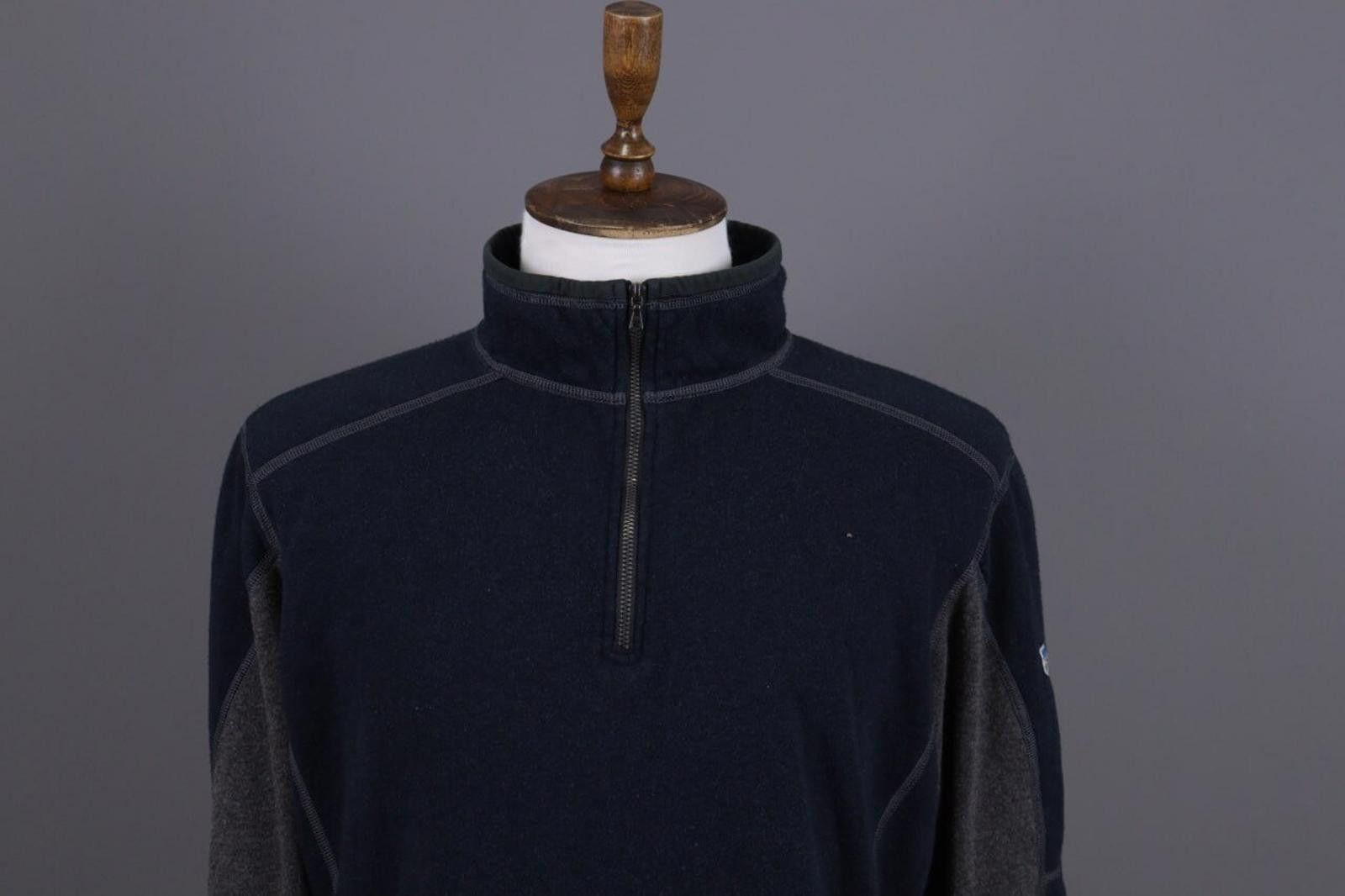 Kuhl Kuhl Vintage Blue 1/4 Zip Collorblock Fleece Jacket Size XL Size US XL / EU 56 / 4 - 2 Thumbnail
