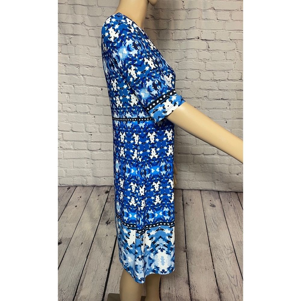 Other NWT New $128 Eliza J Elbow Sleeve Sheath Blue Dress Size 6 Size M / US 6-8 / IT 42-44 - 4 Thumbnail