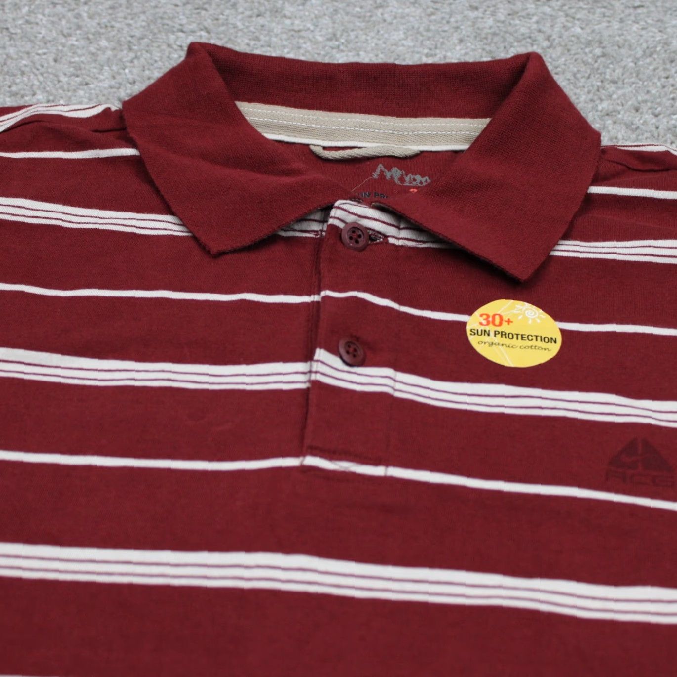 Nike ACG Nike ACG Ridge Stripe Polo Shirt Mens XL Red Barn Organic Cotton S/S SPF 30+ Polo Nike Golf Dri-Fit Reg Fit Size US XL / EU 56 / 4 - 4 Thumbnail