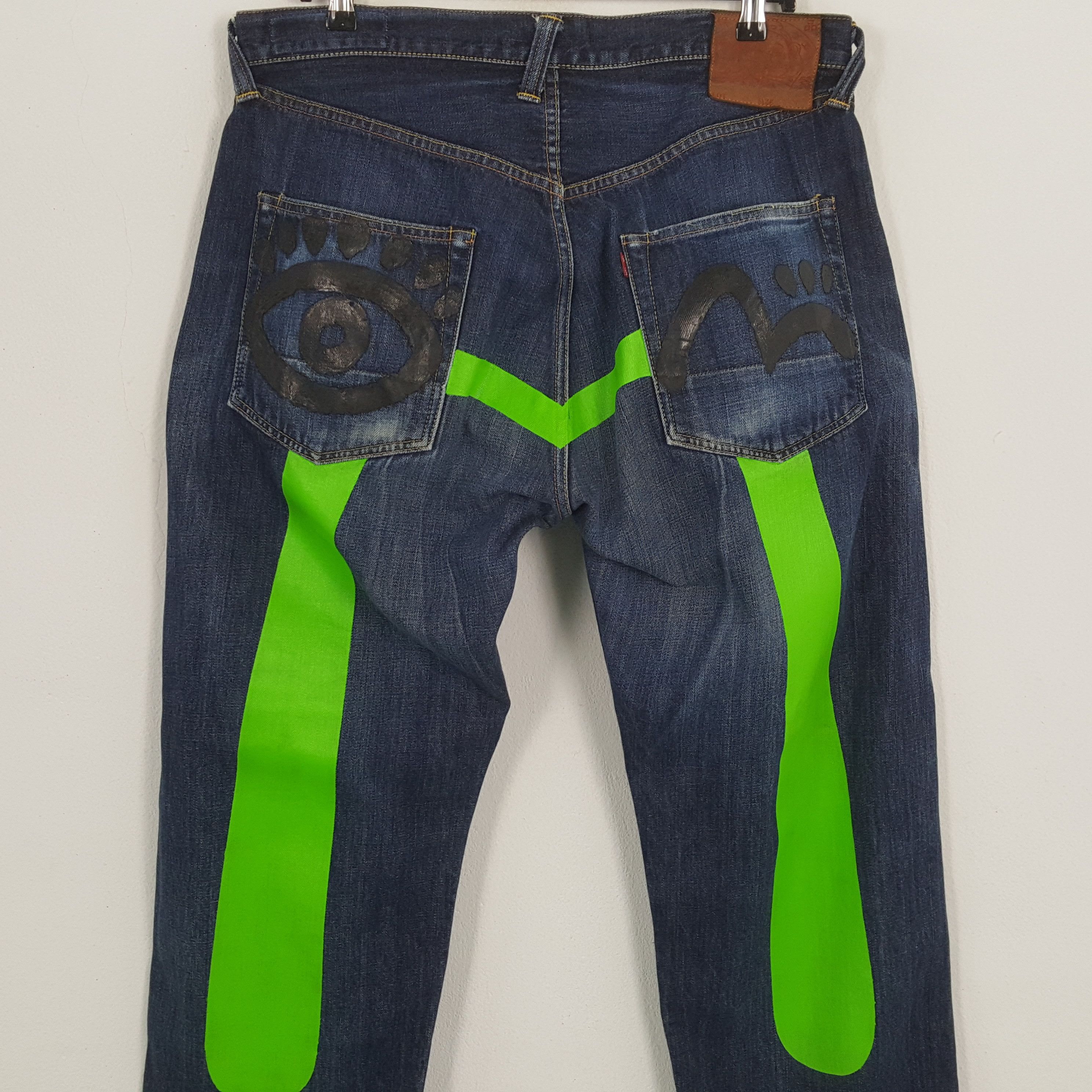 Japanese Brand × Vintage EVISU Japanese Brand Fashion Style Custom Daicock Jeans Size US 35 - 2 Thumbnail
