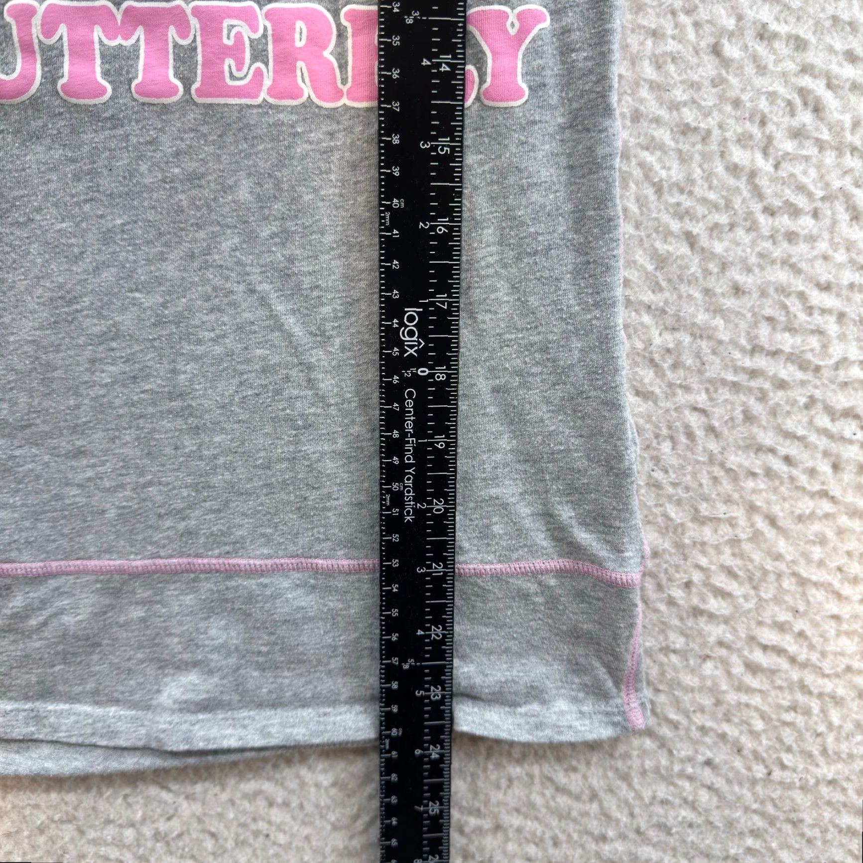 Vintage VINTAGE Y2K/ Social Butterfly Camsiole Pajama Tank Top Medium Grey Pink Henley Shirt Girls Size M / US 6-8 / IT 42-44 - 6 Thumbnail