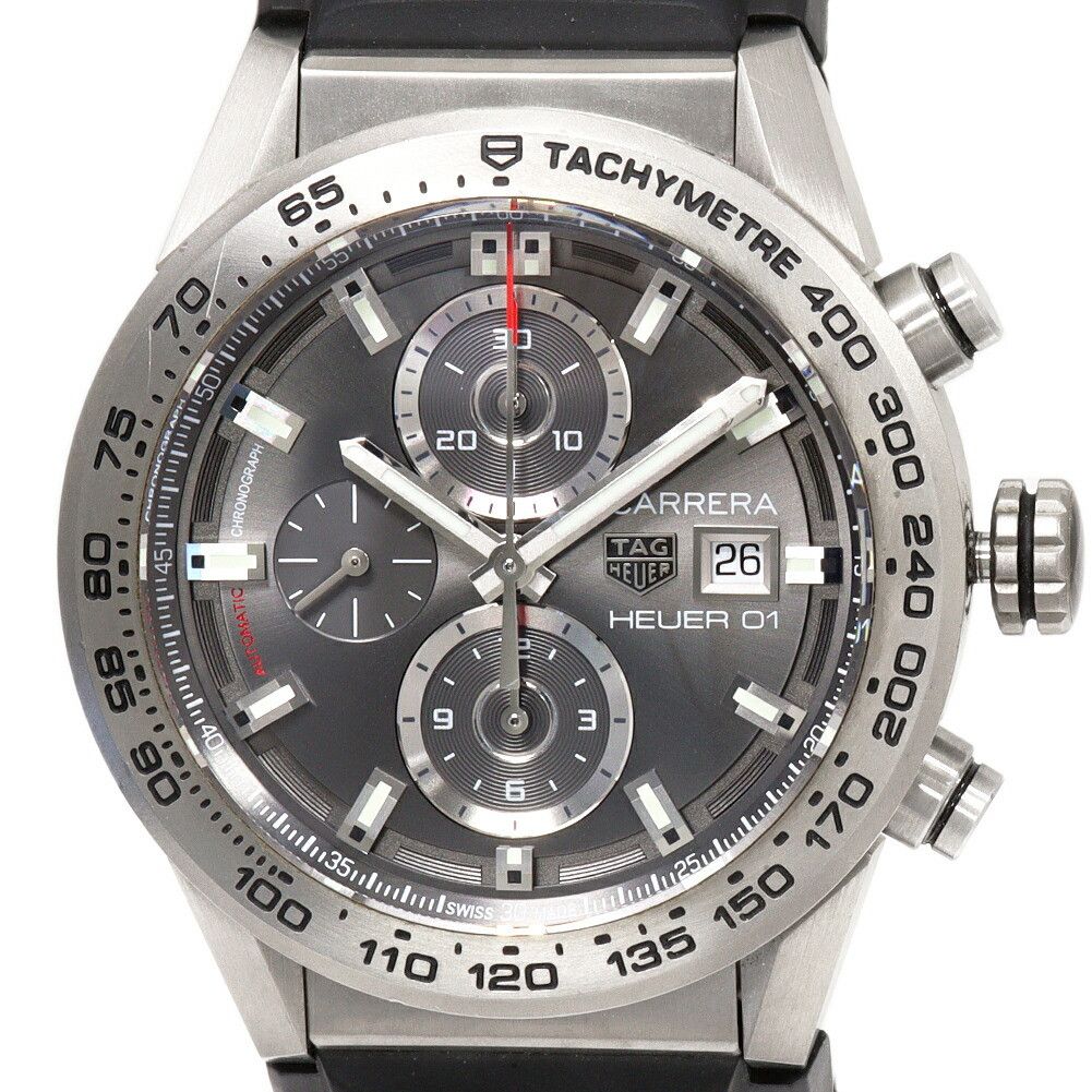 Tag Heuer TAG Heuer TAG Heuer Grey Dial Carrera Chronograph Automatic Watch CAR208Z-0 Metal Automatic CAR208Z-0 DUTY FREE for USA Size ONE SIZE - 1 Thumbnail
