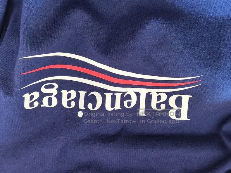 Balenciaga Balenciaga Men's T-shirt with Blue Cola Logo Size US L / EU 52-54 / 3 - 5 Thumbnail