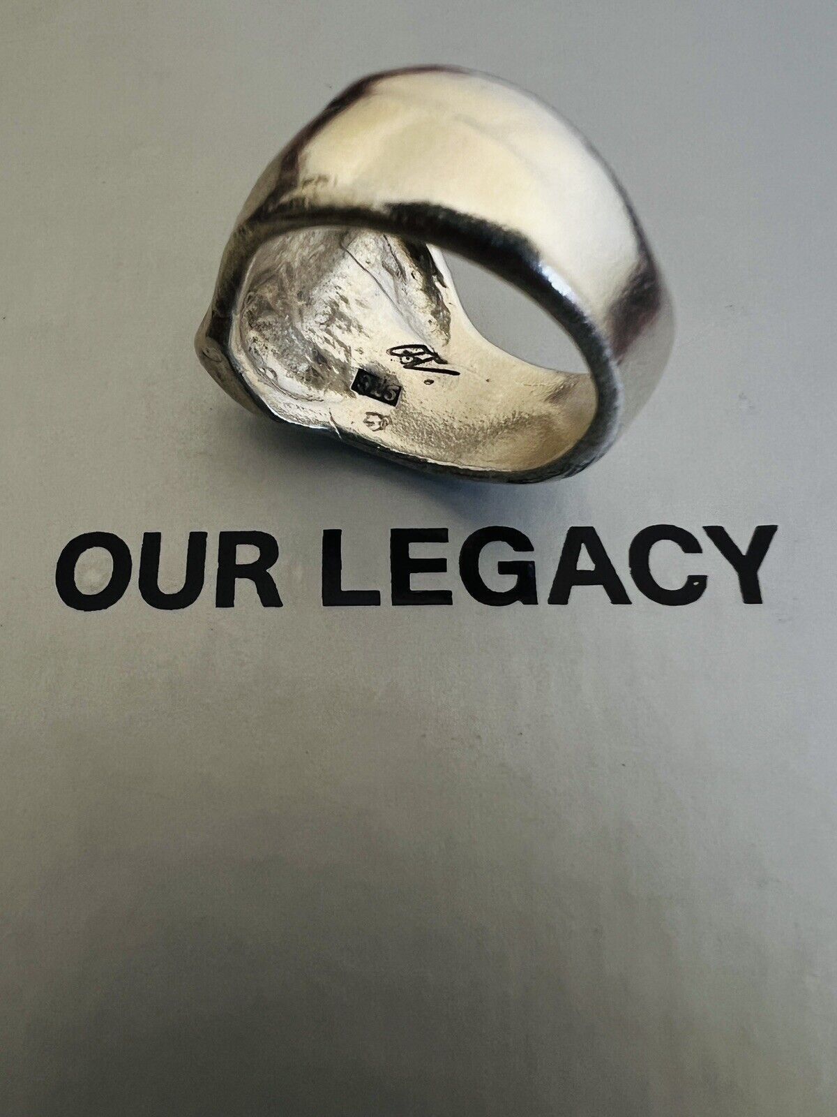 Our Legacy OUR LEGACY - CRANIUM - STERLING SILVER SKULL RING - 54