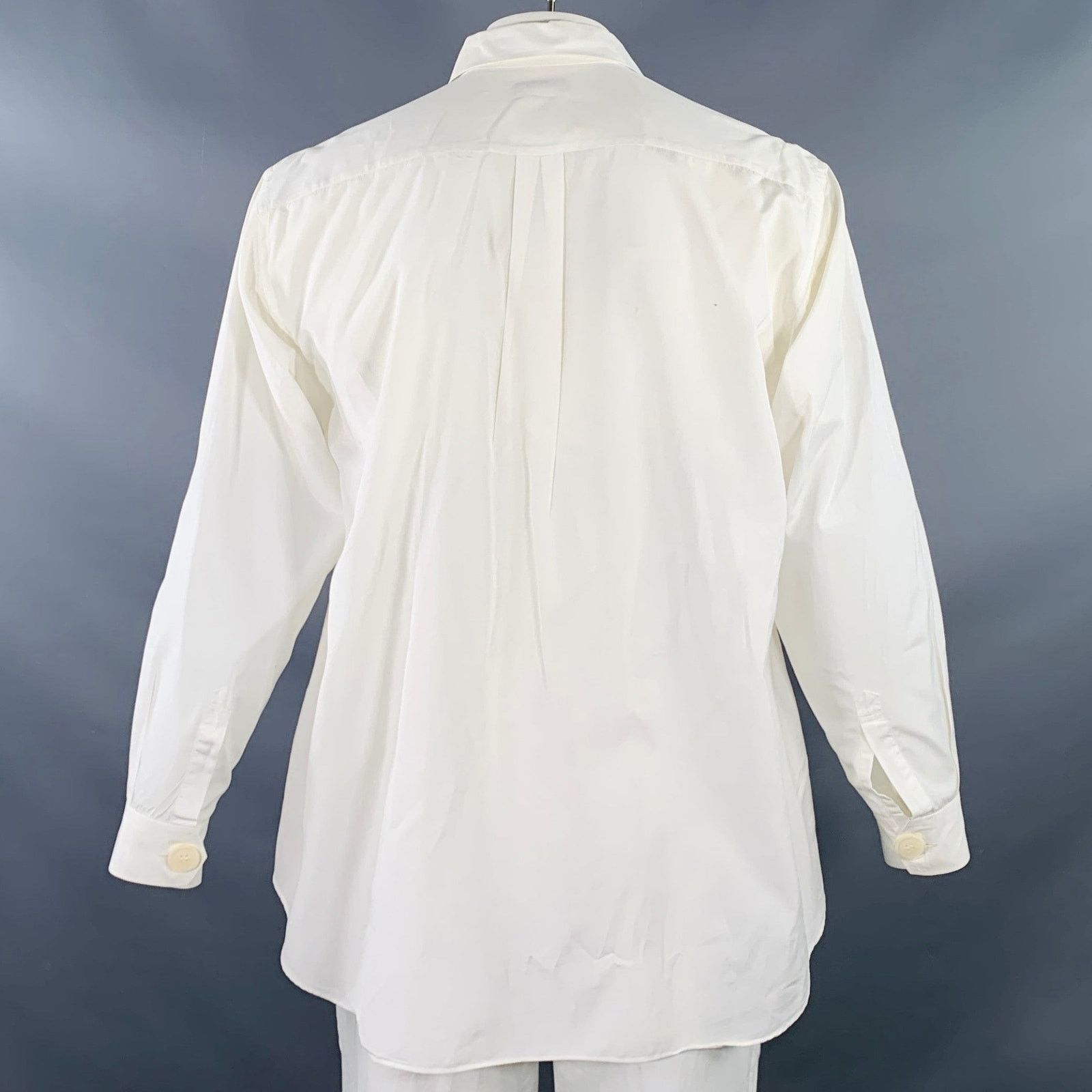 Comme des Garcons Homme Plus PLUS Size XXL White One Pocket Button Up Long Sleeve Shirt Size US XXL / EU 58 / 5 - 3 Thumbnail