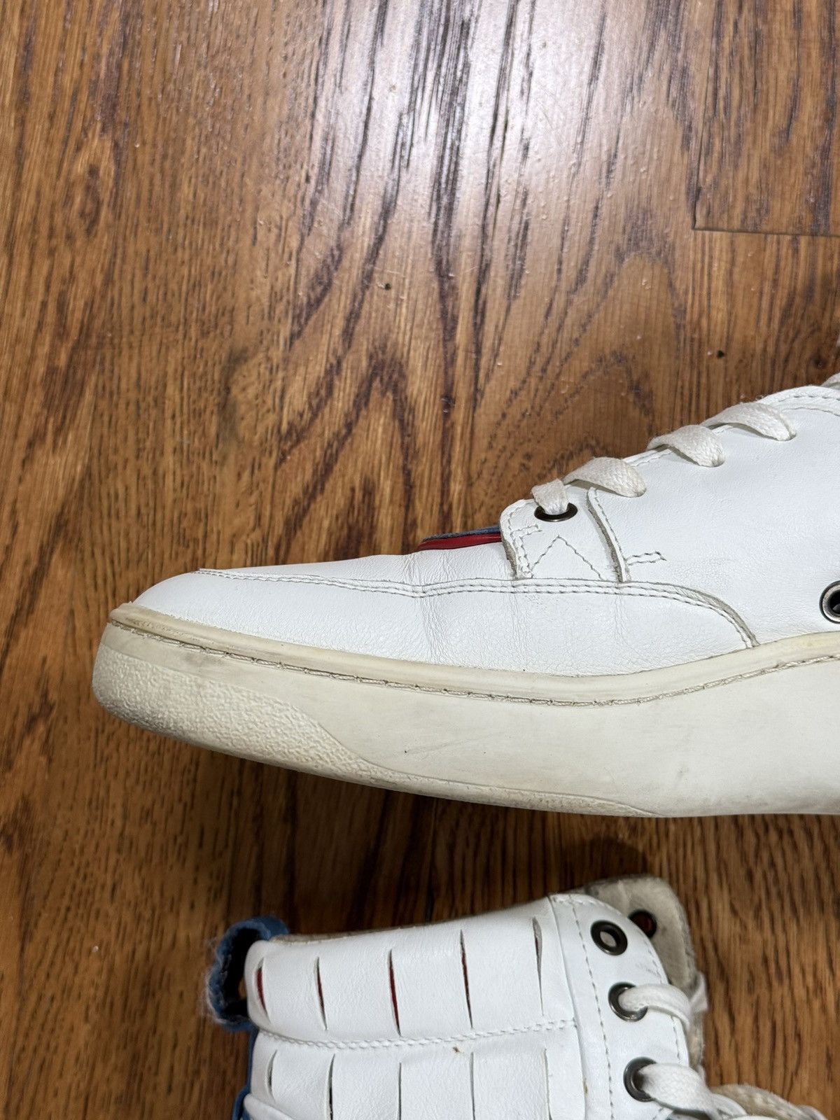 Alexander McQueen × Puma Alexander McQueen x Puma High Top Sneakers White Leather Size US 11 / EU 44 - 8 Thumbnail