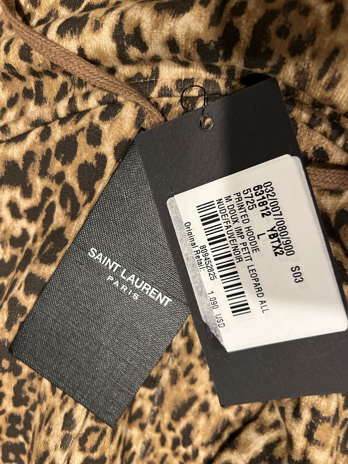 Saint Laurent Paris Saint Laurent men’s leopard print hoodie. L $1090 Size US L / EU 52-54 / 3 - 5 Thumbnail