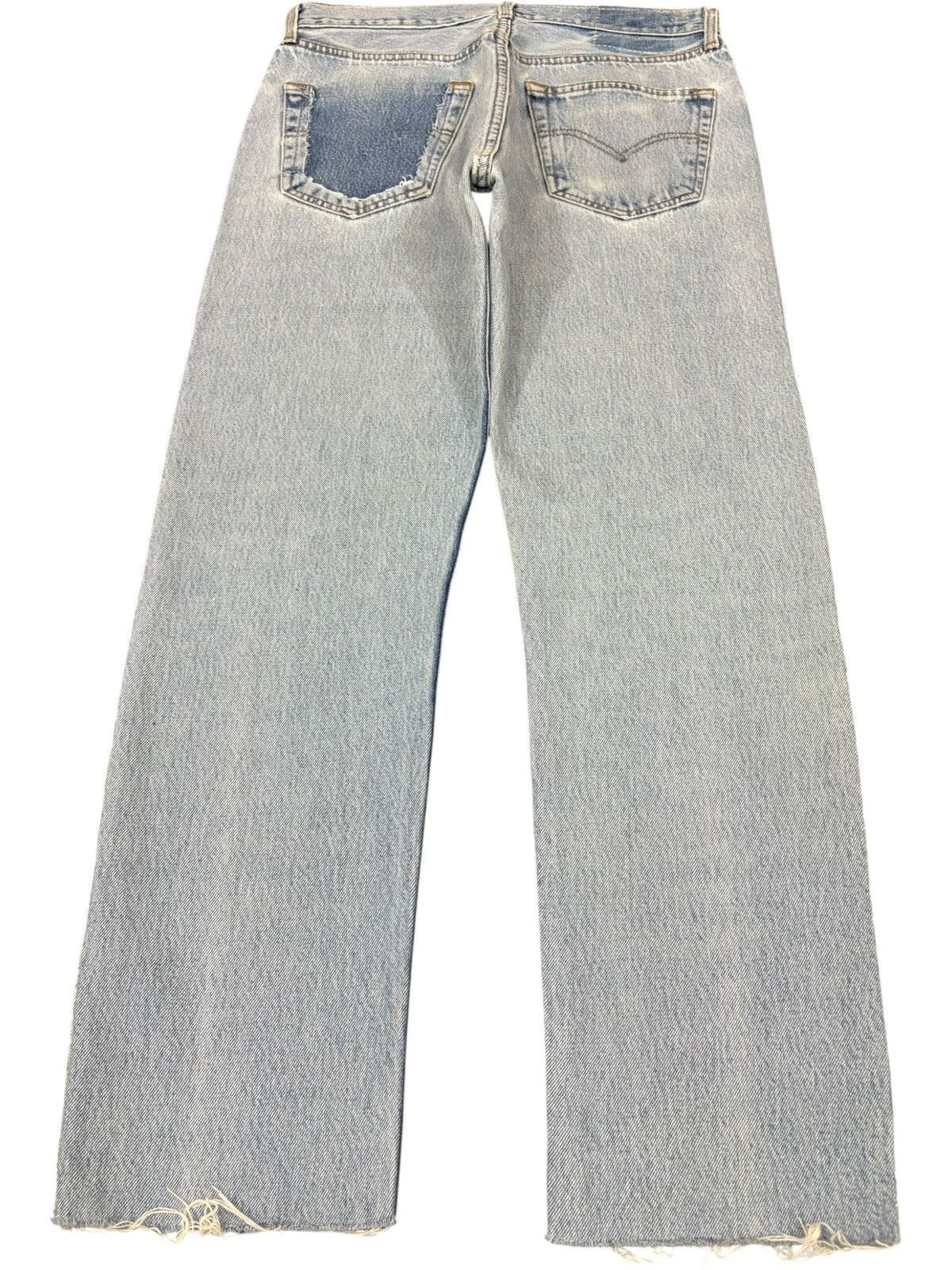 Levi's Vintage 90s Levis 501 Light Wash Distressed Jeans Size US 31 - 2 Thumbnail