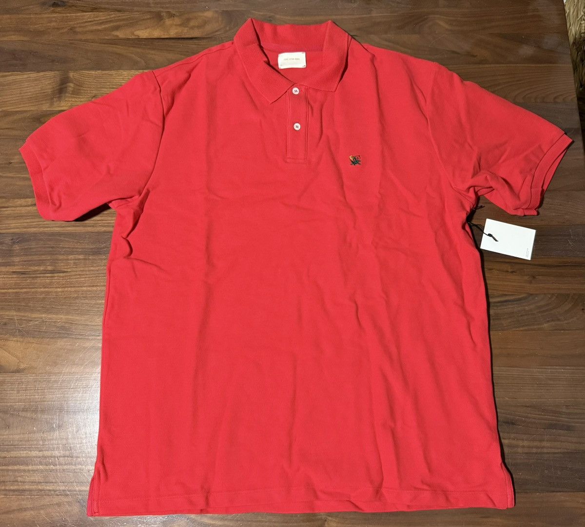 Aime Leon Dore Aime Leon Dore ALD Piqué Polo in Red SS22 Floral Crest Logo Size US XL / EU 56 / 4 - 1 Thumbnail