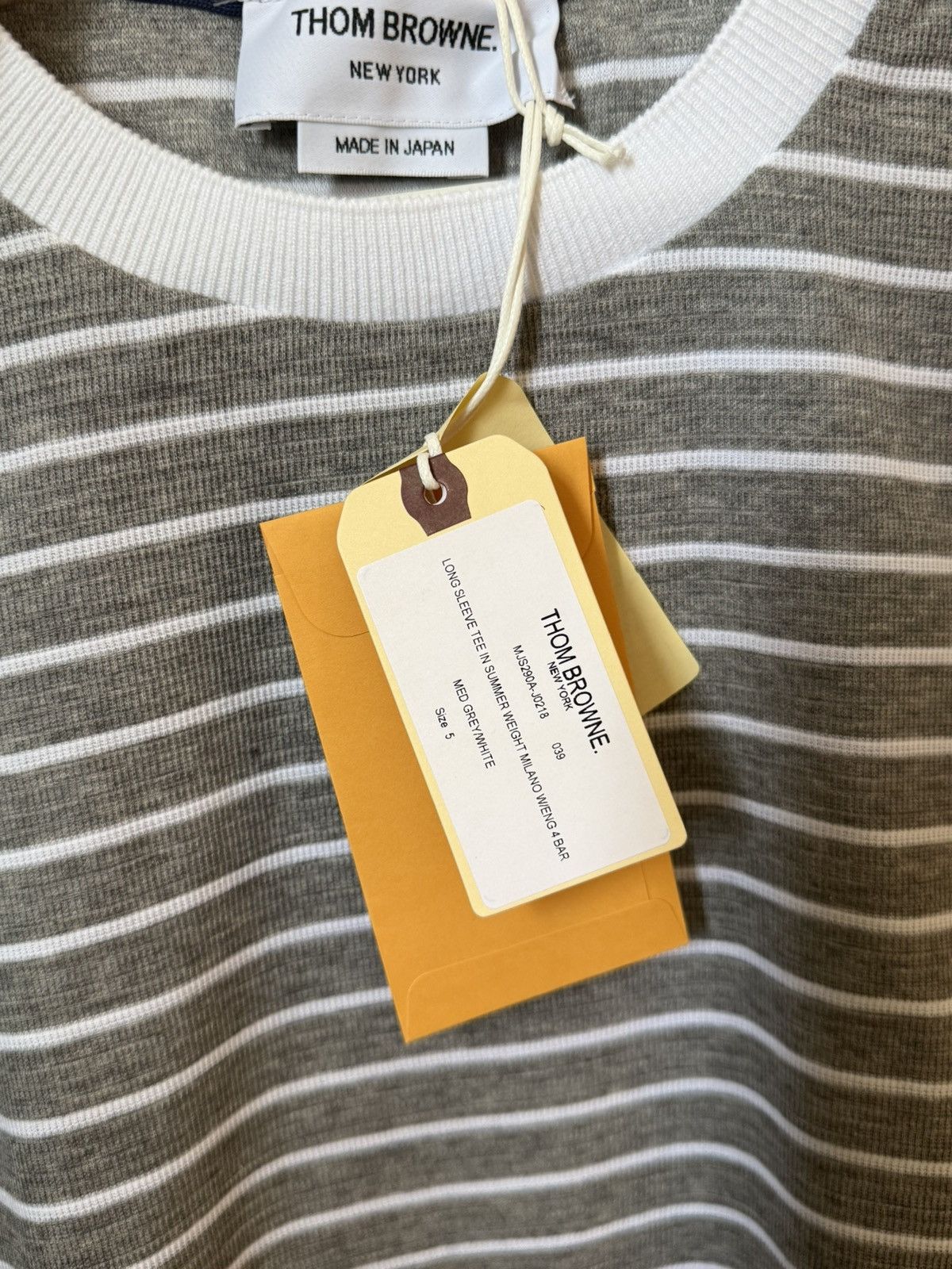 Thom Browne Thom Browne 4-Bar long sleeve t-shirt Size US L / EU 52-54 / 3 - 11 Thumbnail