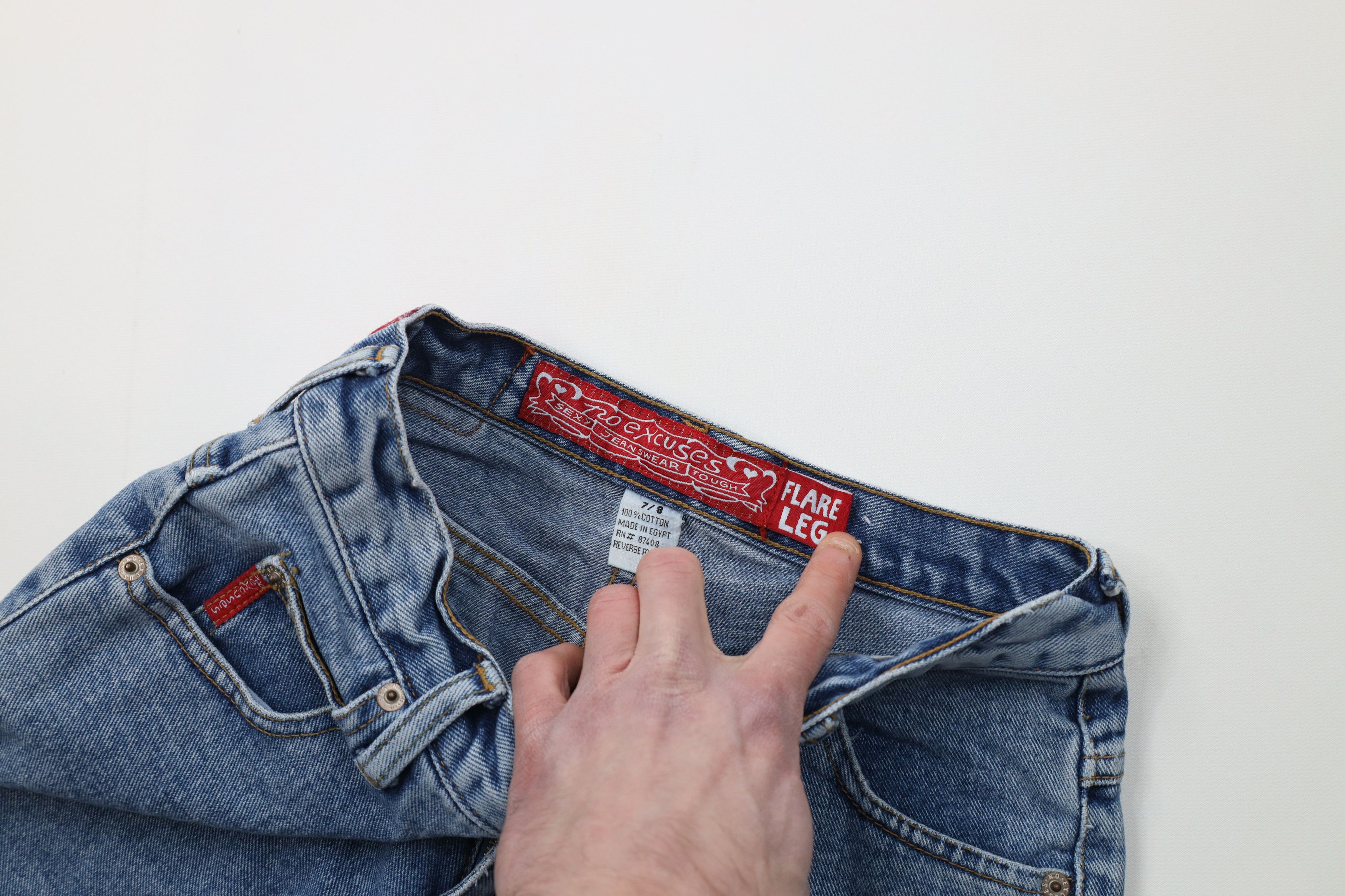 Vintage Vintage 90s Y2K Streetwear Babydoll Flared Denim Jeans Size 30" / US 8 / IT 44 - 8 Thumbnail