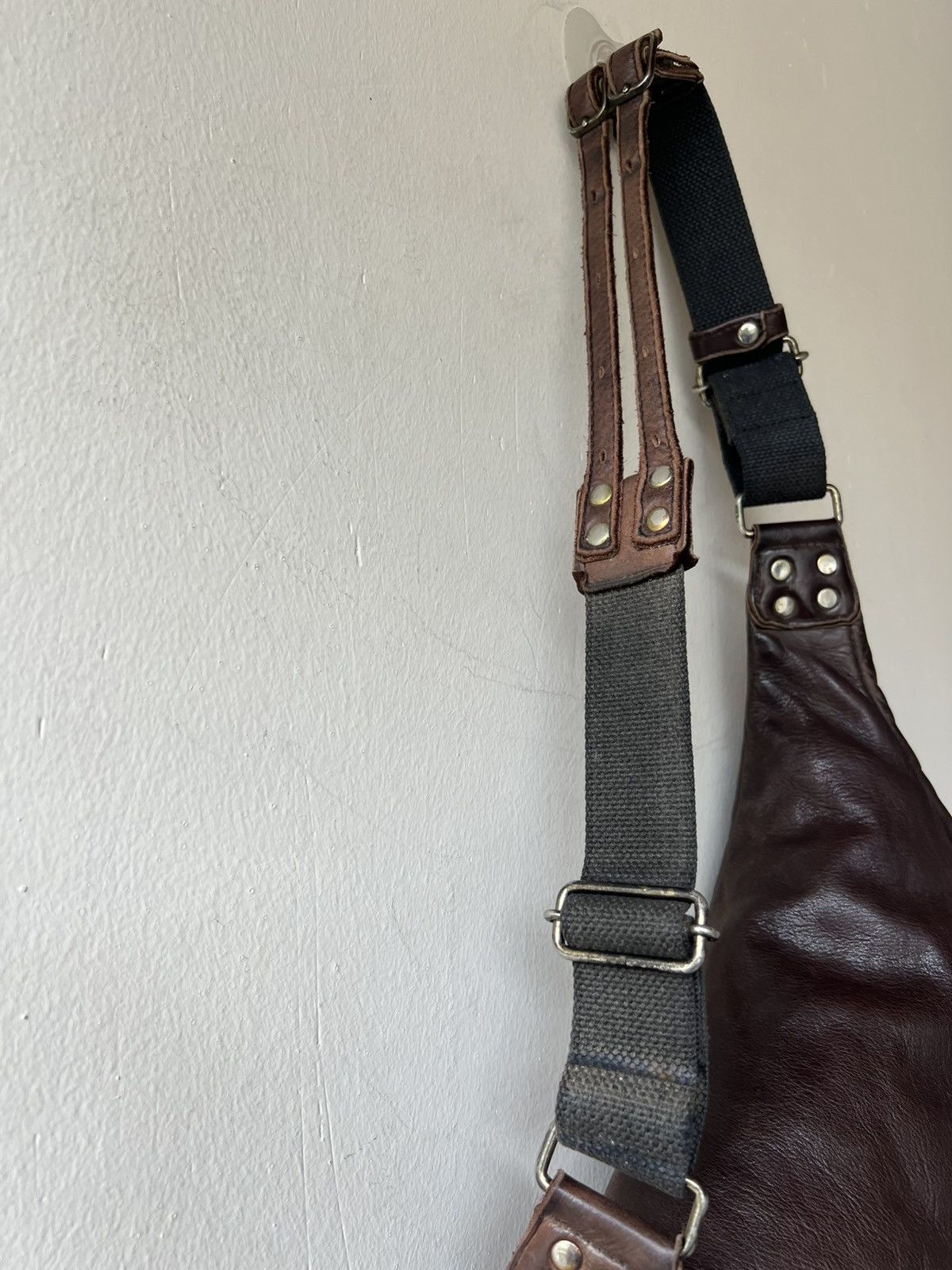 Leather Regalo Tokyo Japan Patina Leather Cargo Chest Bag Size ONE SIZE - 21 Thumbnail